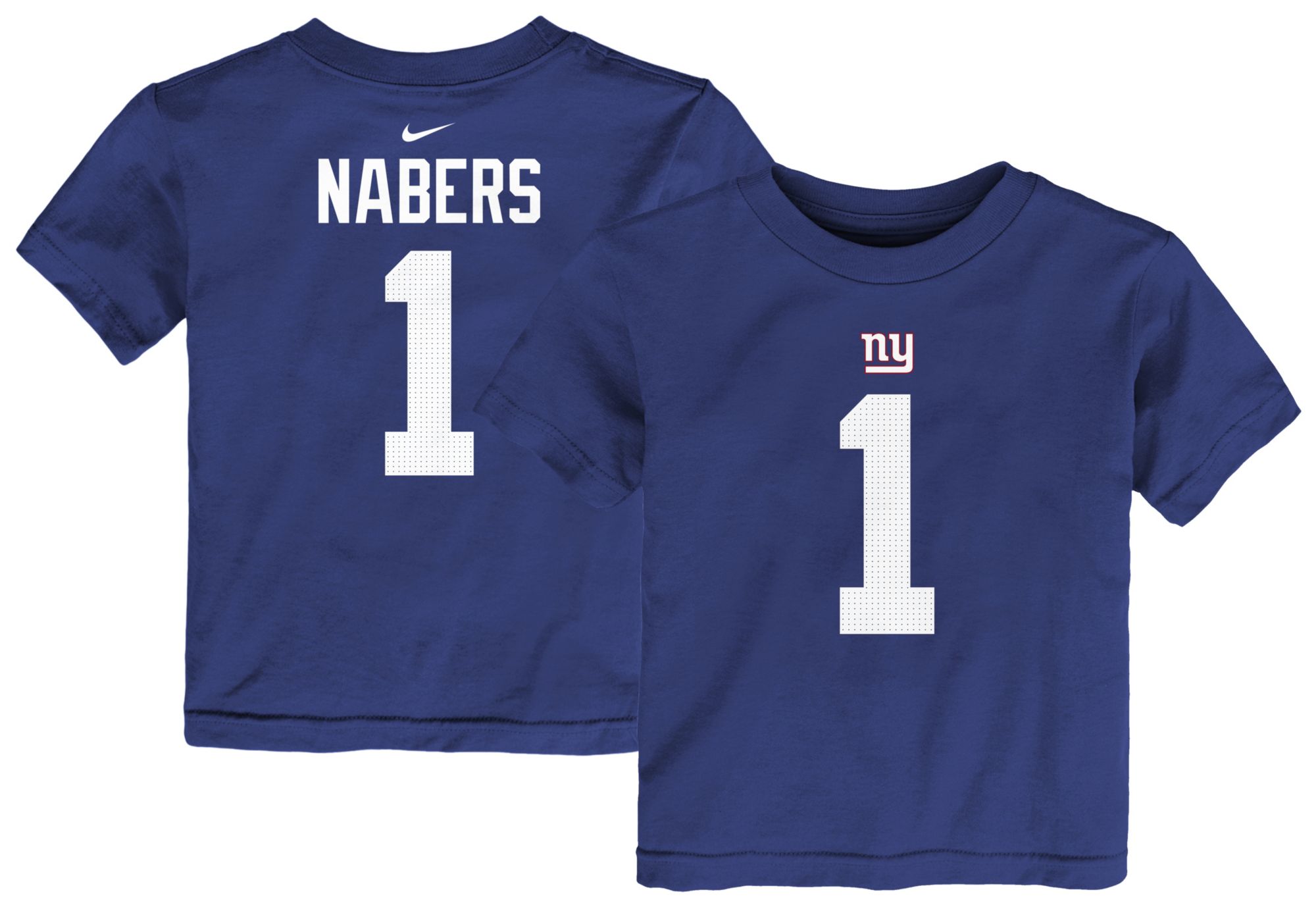 Nike Toddler New York Giants Malik Nabers #1 Blue T-Shirt product image