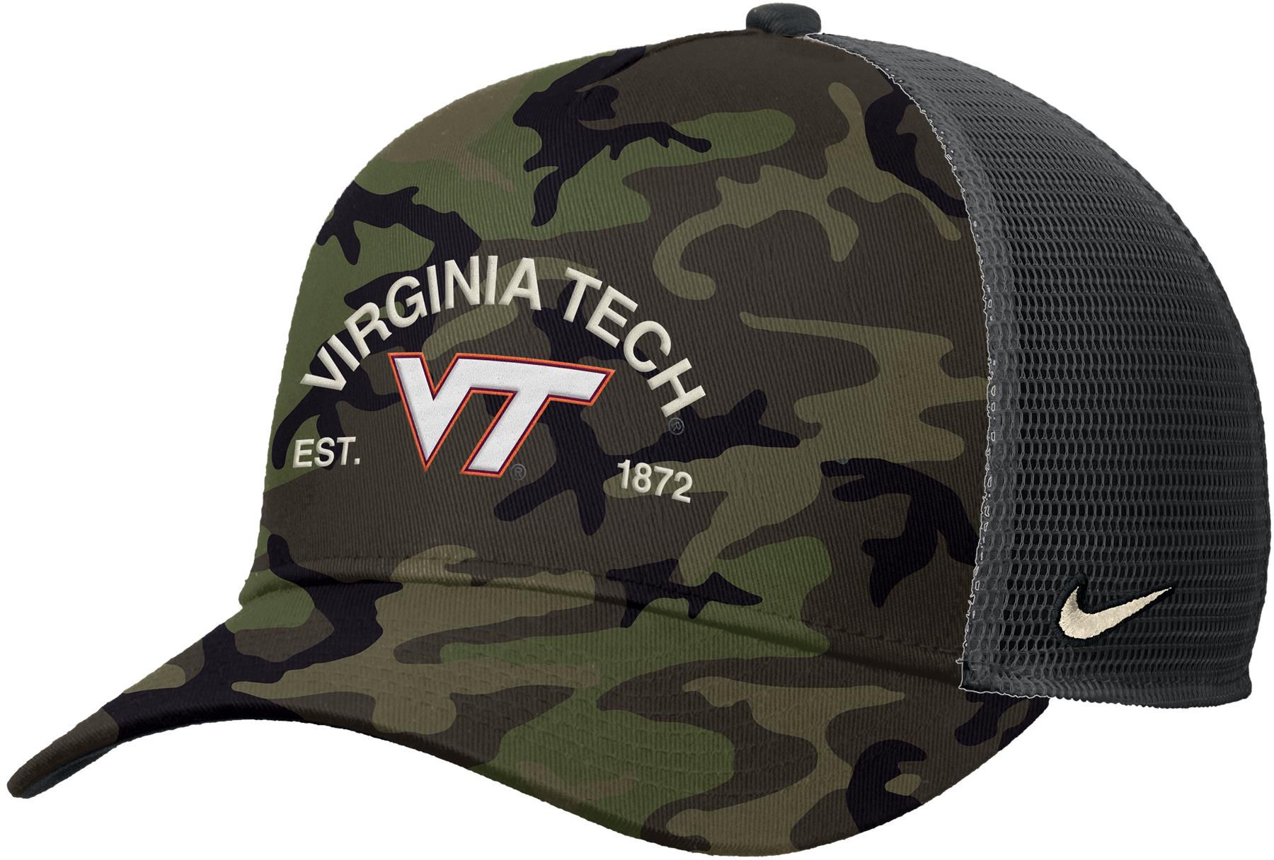 Nike Adult Virginia Tech Hokies Camo 2025 Military Appreciation Trucker Hat product image