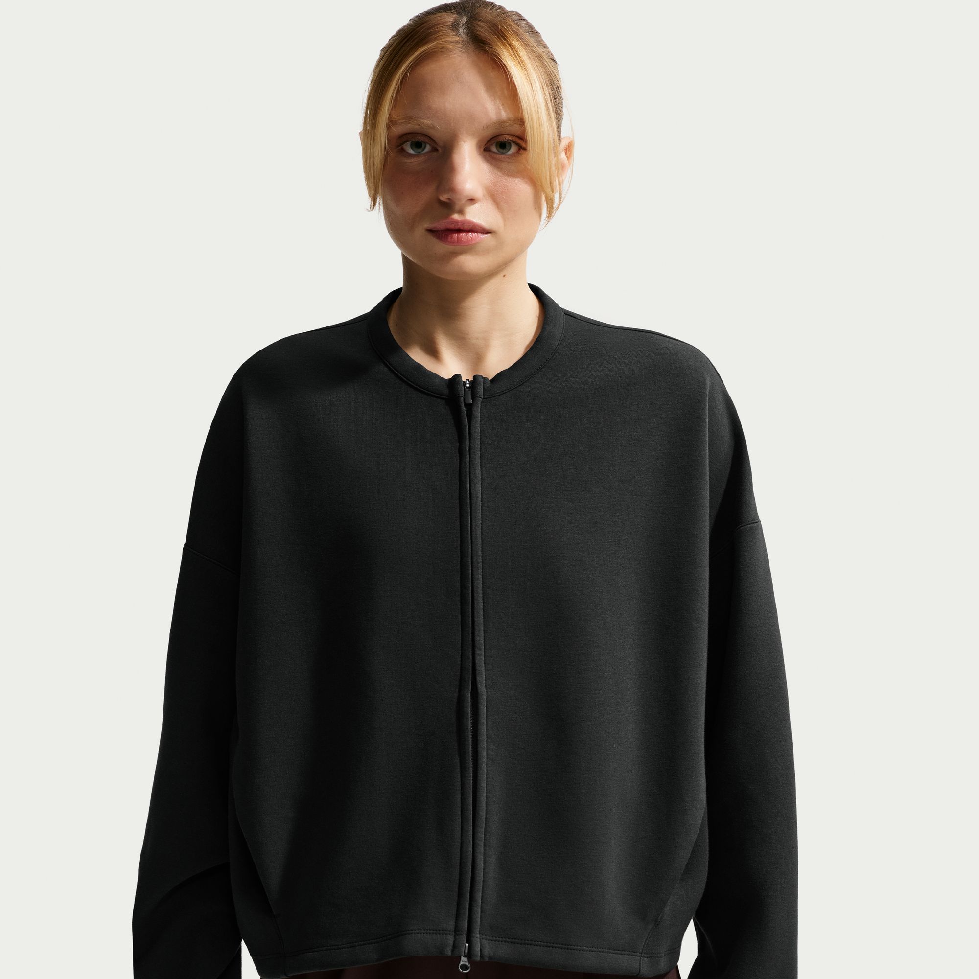 Nike Women's 24.7 ImpossiblySoft Dri-FIT Oversized Crew-Neck Full-Zip Top product image