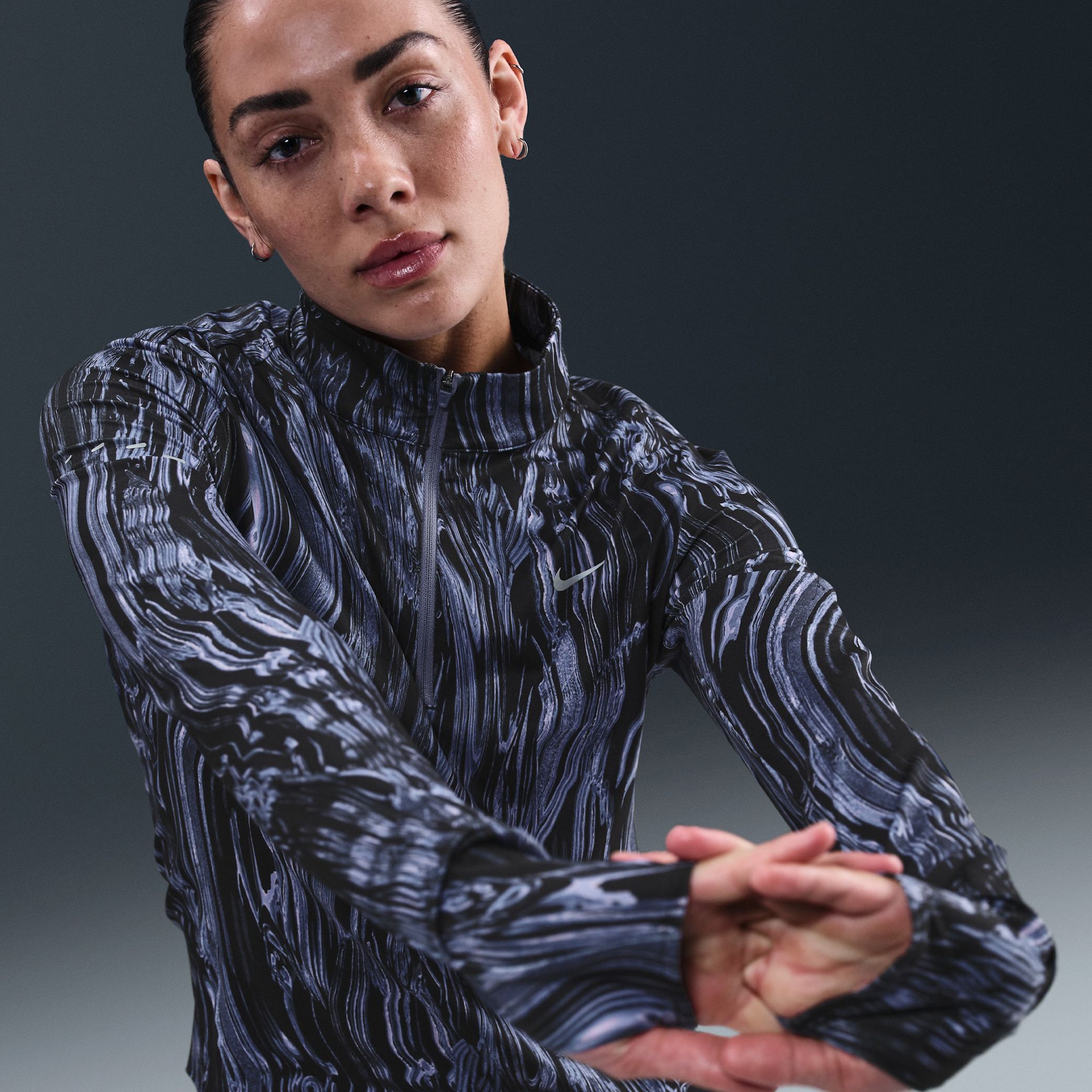 Nike Women's Swift Dri-FIT UV 1/2-Zip Printed Running Top product image