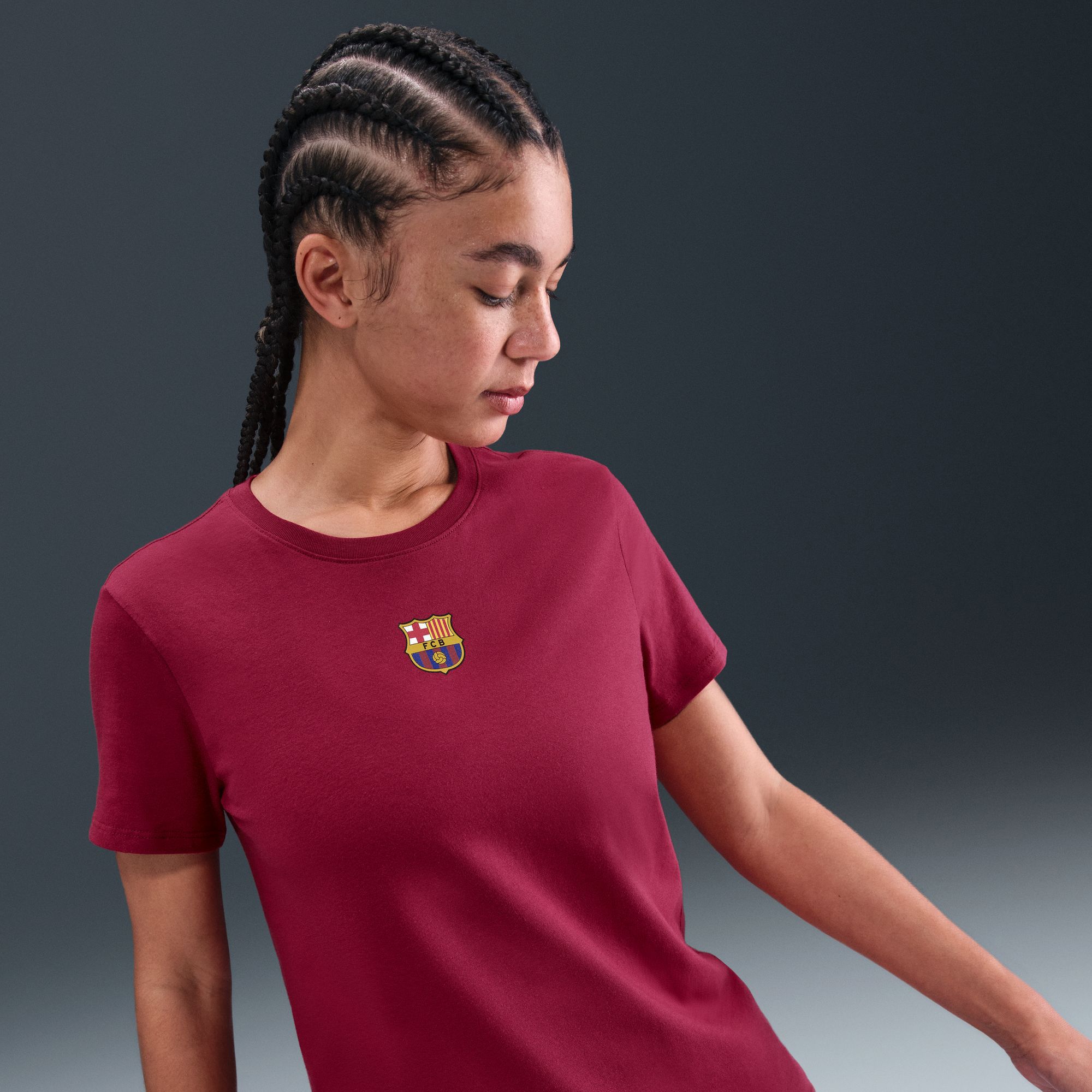 Nike Women's FC Barcelona 2025 Red Crest T-Shirt product image