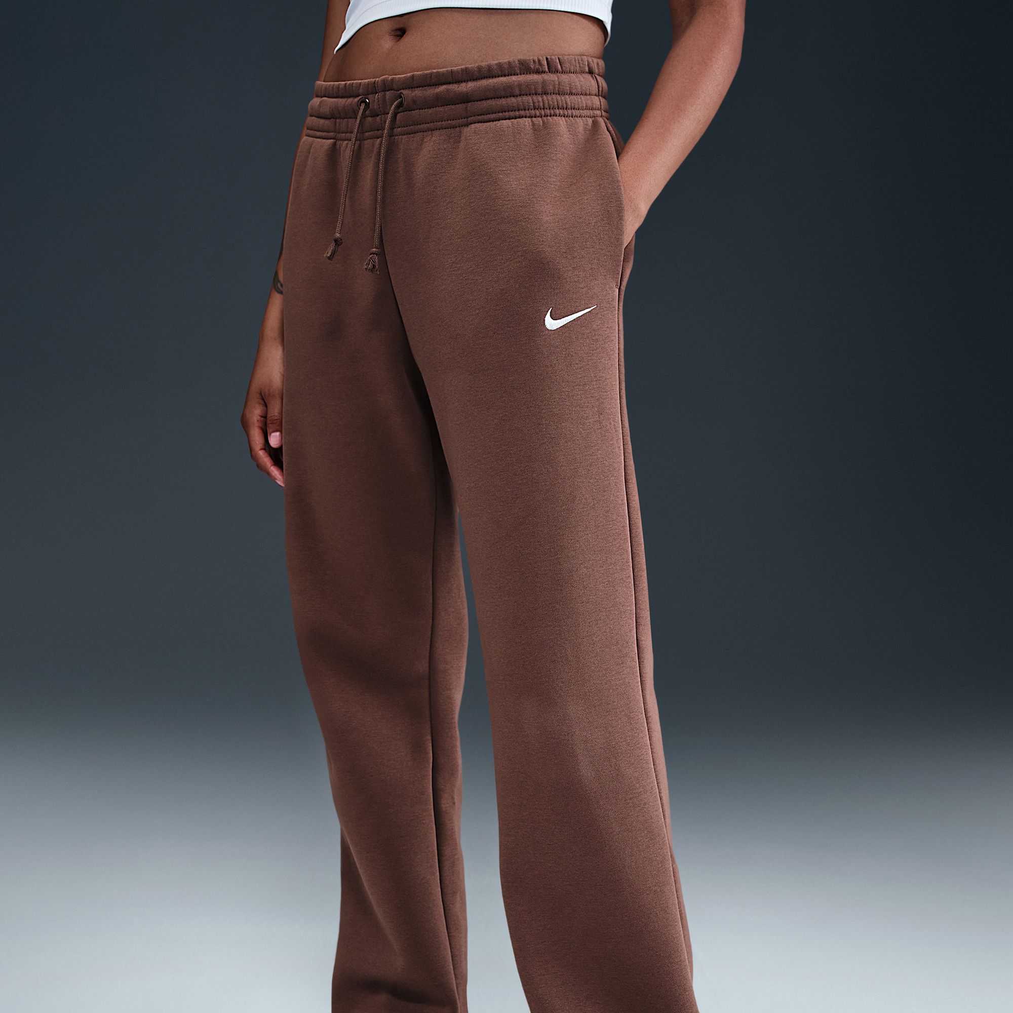 Nike Women's Sportswear Phoenix Fleece Mid-Rise Open-Hem Pants product image