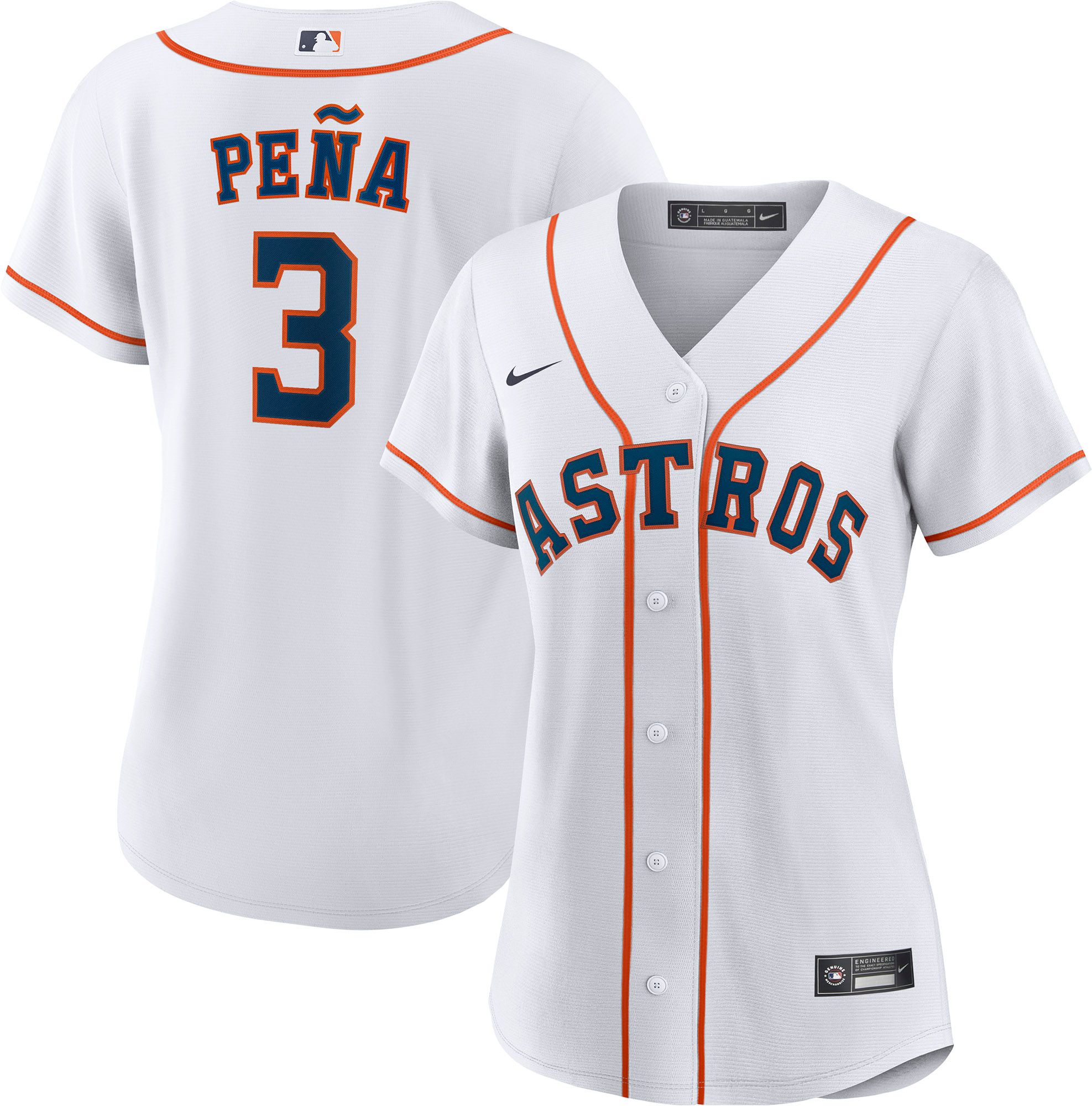 Nike Women's Houston Astros Jeremy Pena #3 White Replica Jersey product image