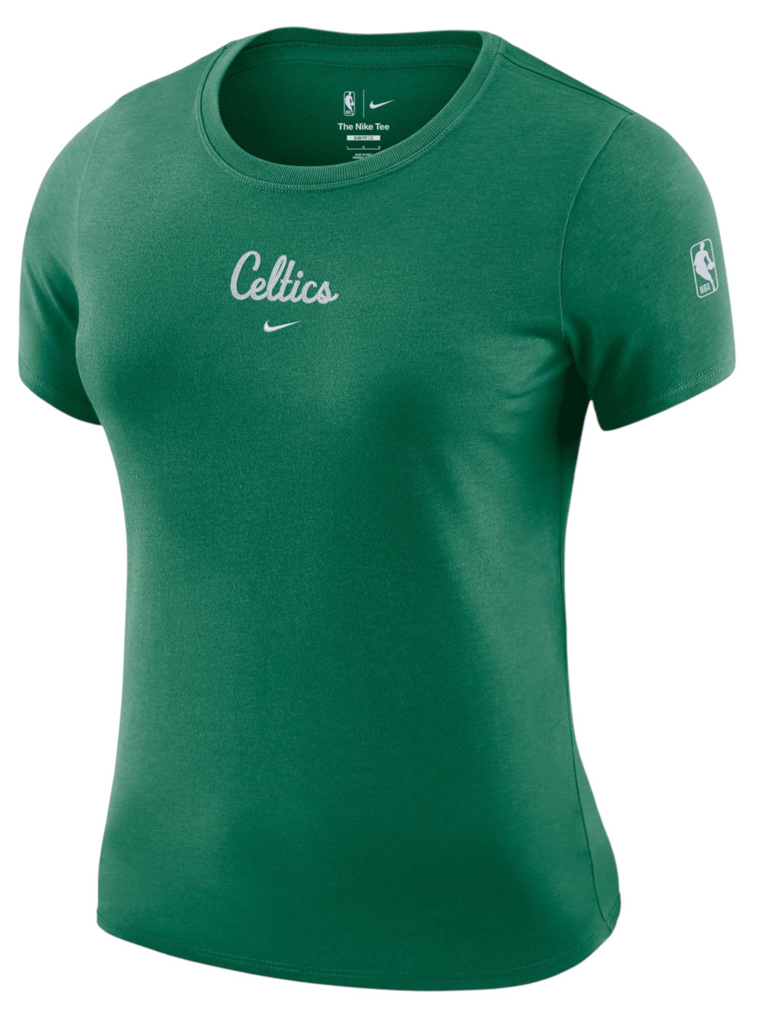 Nike Women's Boston Celtics Green Wordmark Crop Short Sleeve T-Shirt product image