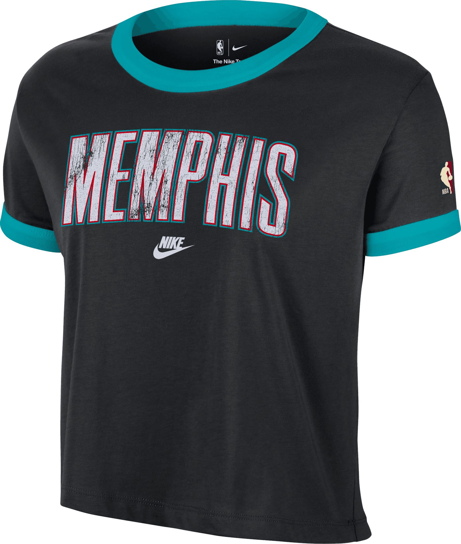 Nike Women's Memphis Grizzlies Black Hardwood Classics Ringer T-Shirt product image