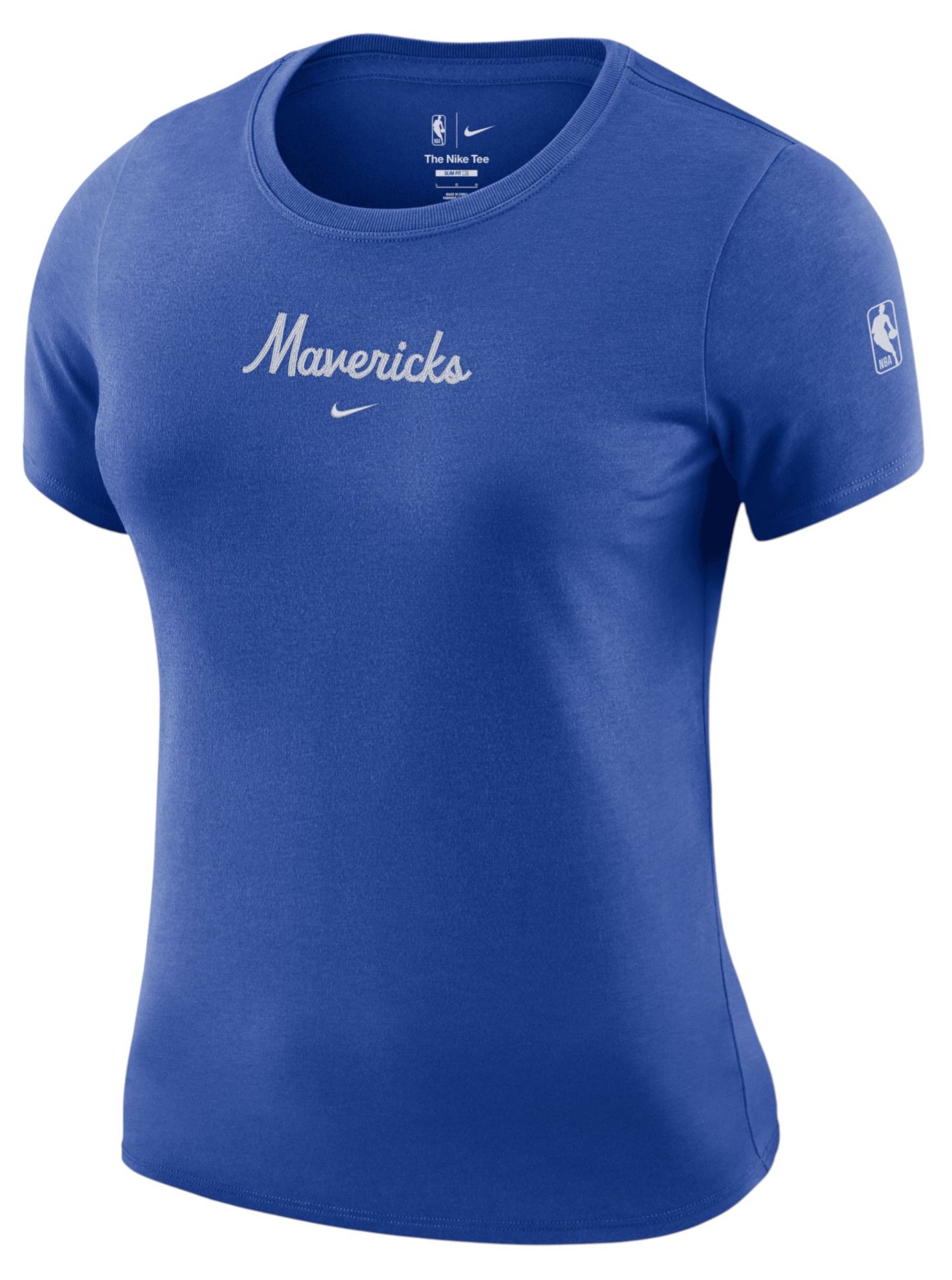 Nike Women's Dallas Mavericks Blue Wordmark Crop Short Sleeve T-Shirt product image