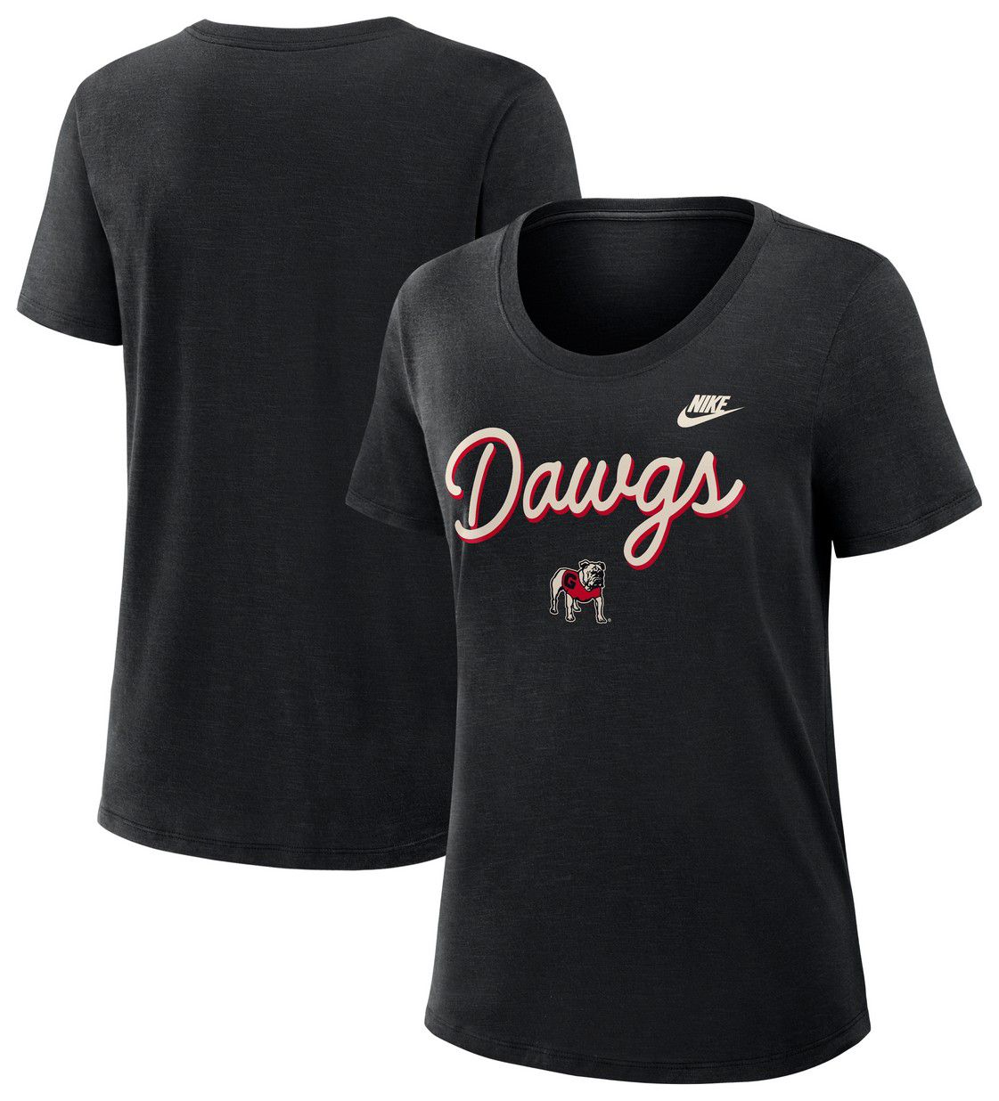 Nike Women's Georgia Bulldogs Black Sideline Legacy Slub Short Sleeve T-Shirt product image