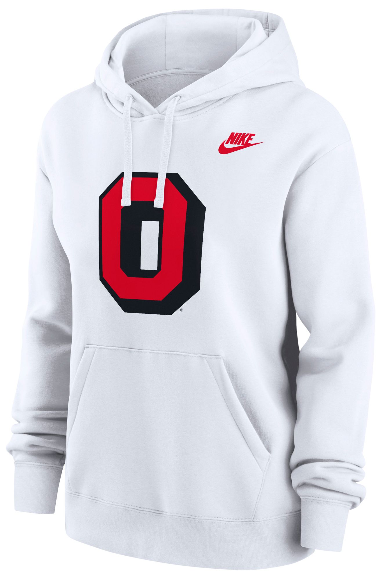Nike Women's Ohio State Buckeyes White Club Fleece Sideline Pullover Hoodie product image
