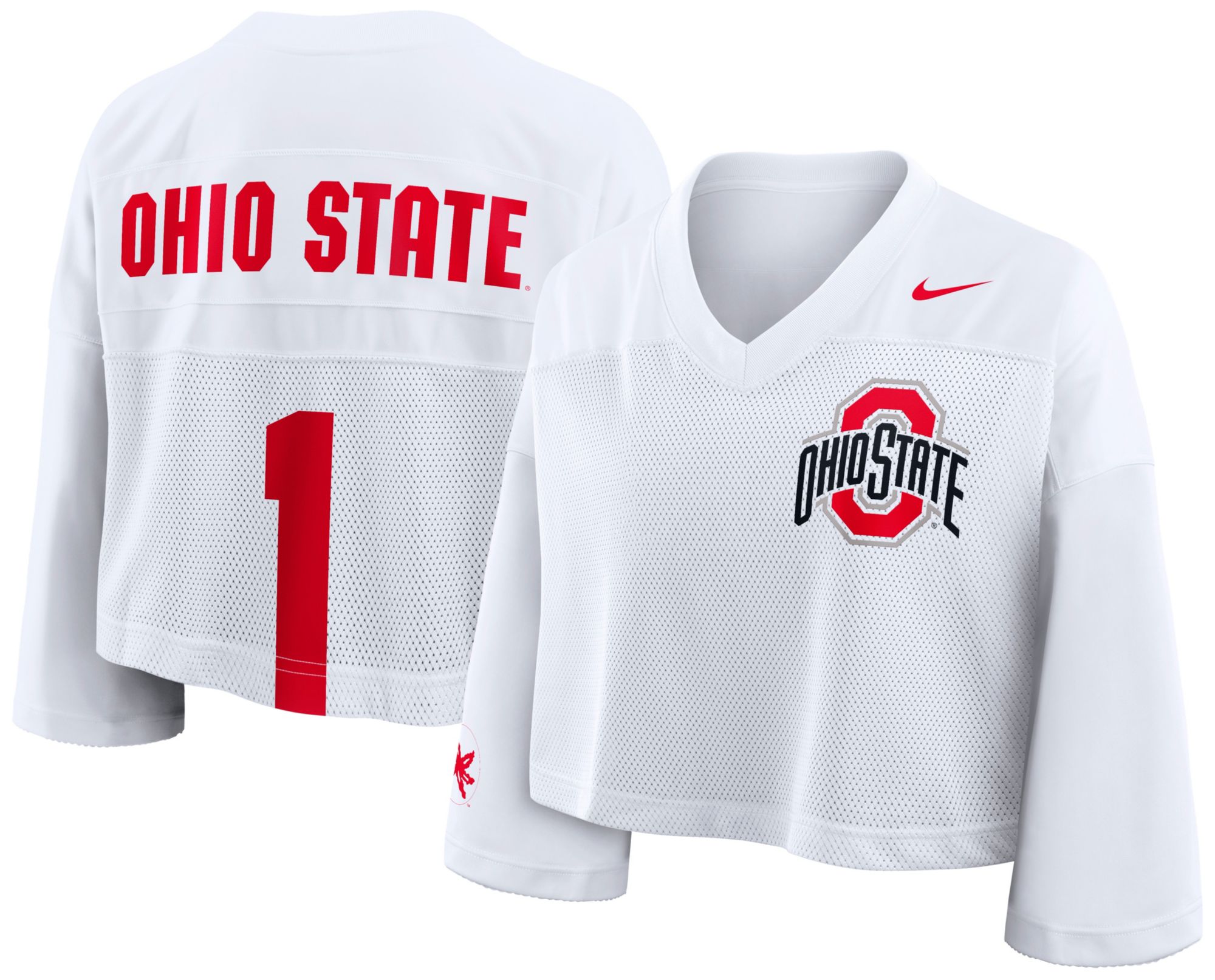 Nike Women's Ohio State Buckeyes White Cropped Replica Jersey product image