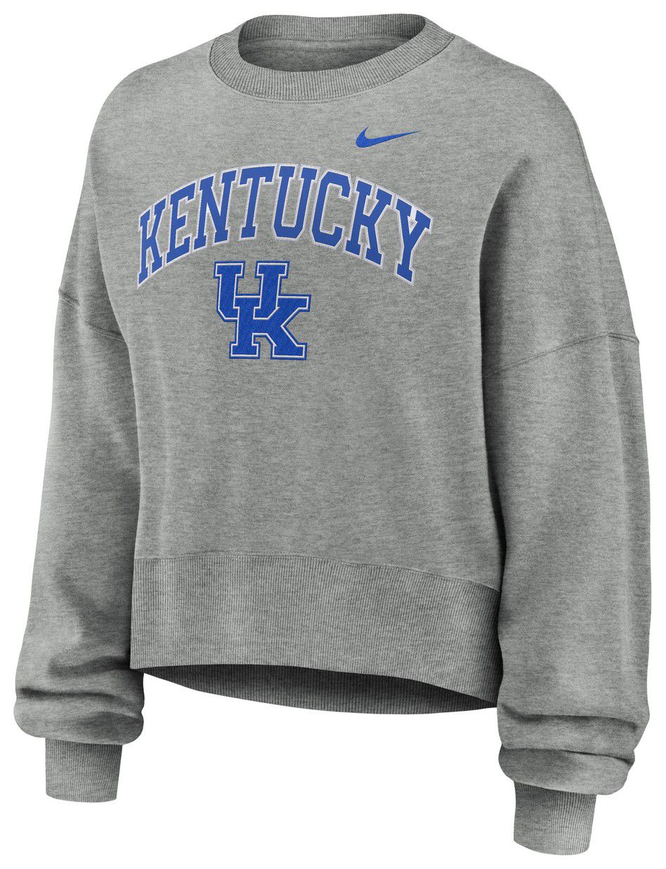 Nike Women's Kentucky Wildcats Grey Tackle Twill Phoenix Crewneck Sweatshirt product image