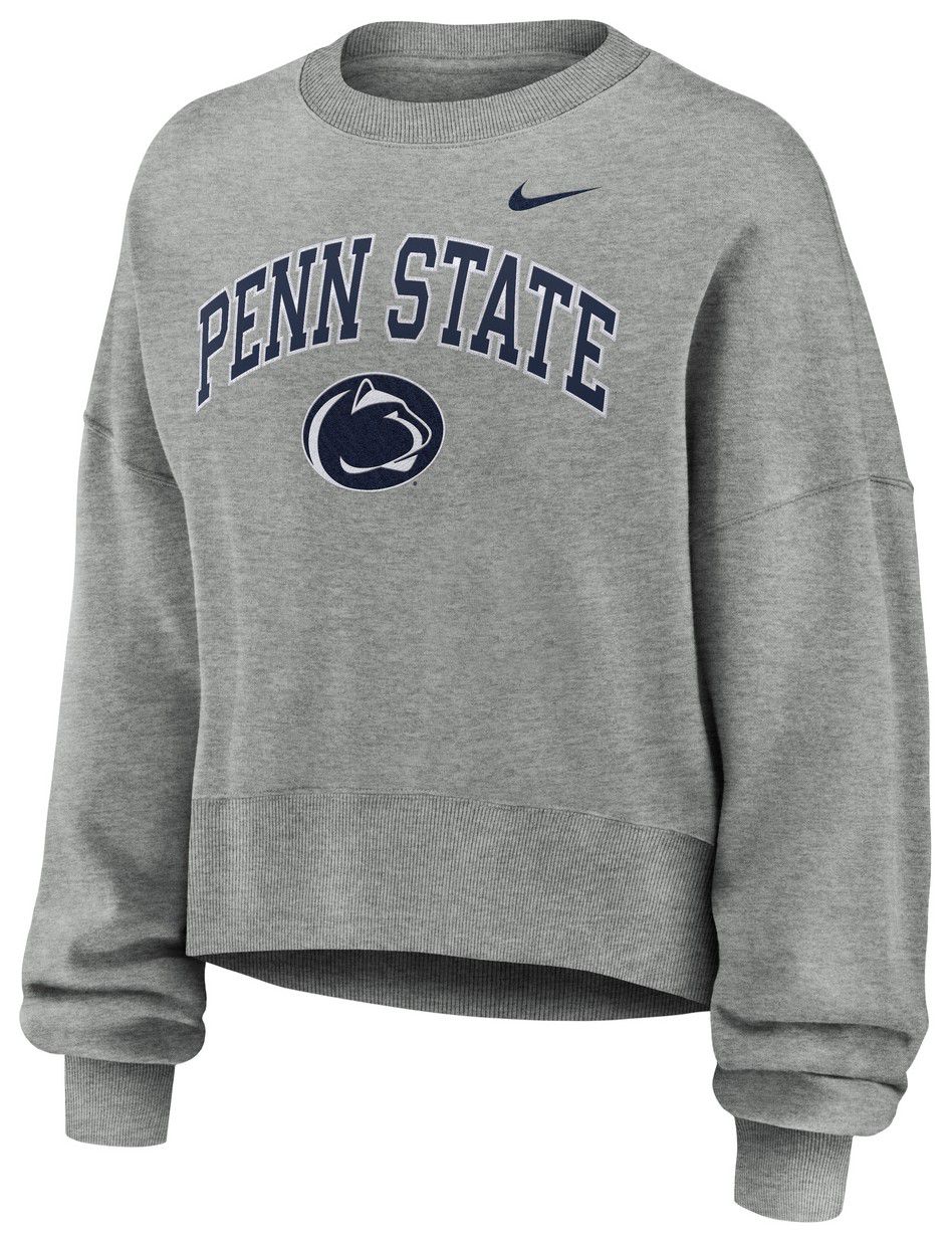 Nike Women's Penn State Nittany Lions Grey Tackle Twill Phoenix Crewneck Sweatshirt product image