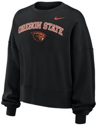Nike Women's Oregon State Beavers Black Phoenix Fleece Crew