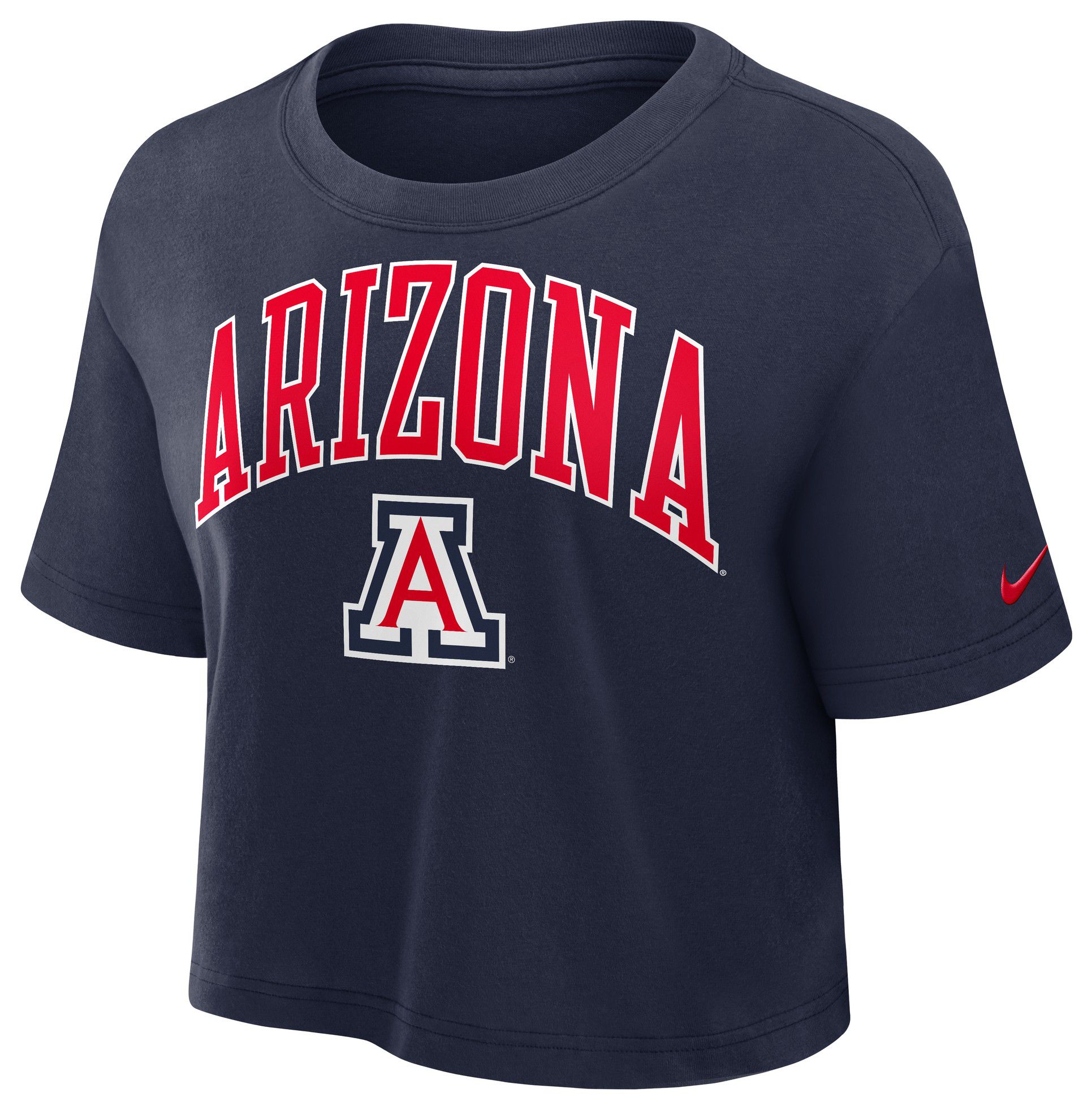 Nike Women's Arizona Wildcats College Navy Arch Cropped T-Shirt product image