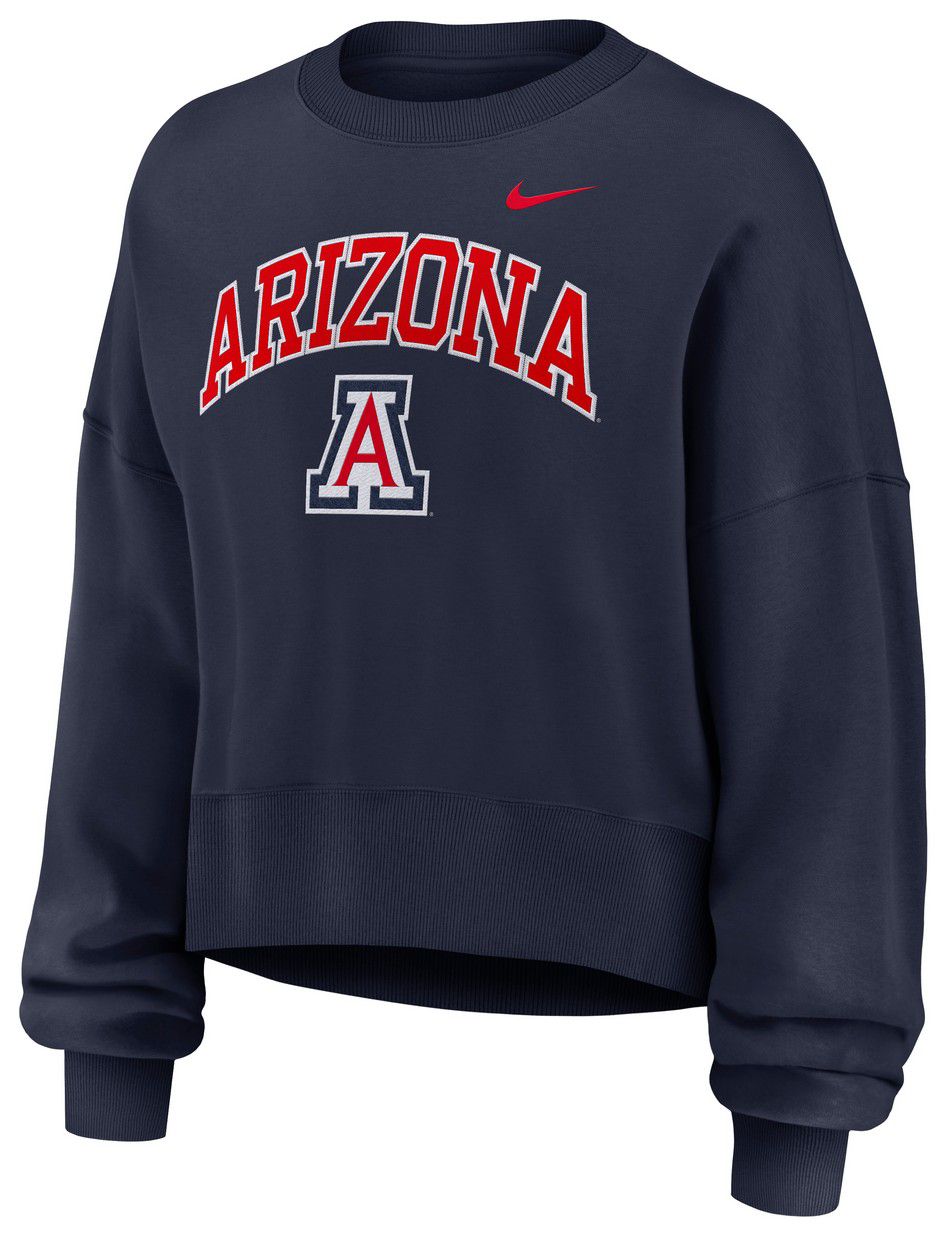 Nike Women's Arizona Wildcats College Navy Phoenix Arch Oversized Crew Pullover Sweatshirt product image