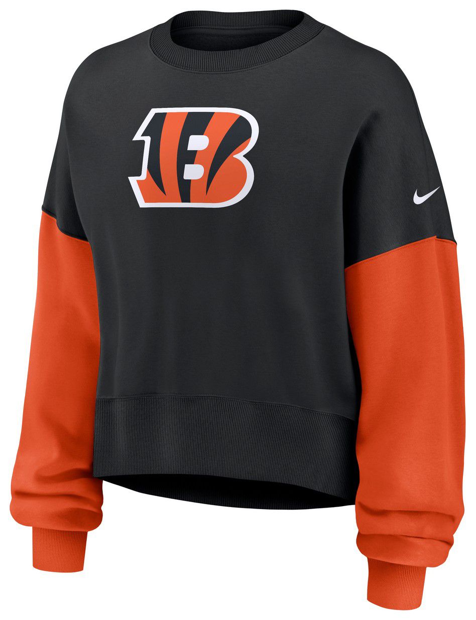 Nike Women's Cincinnati Bengals Black Phoenix Logo Crew Pullover Sweatshirt product image