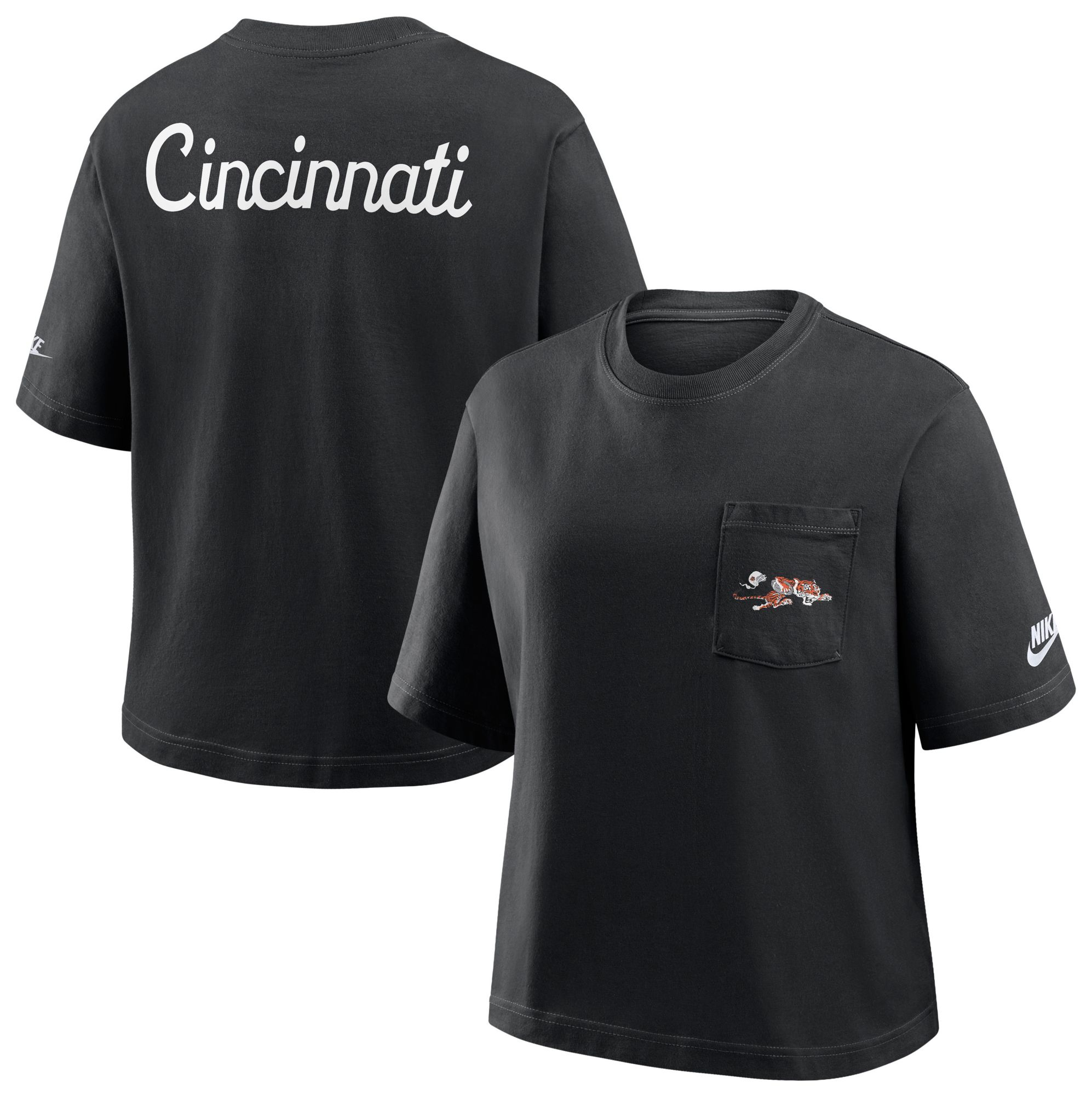 Nike Women's Cincinnati Bengals Black Rewind Pocket T-Shirt product image