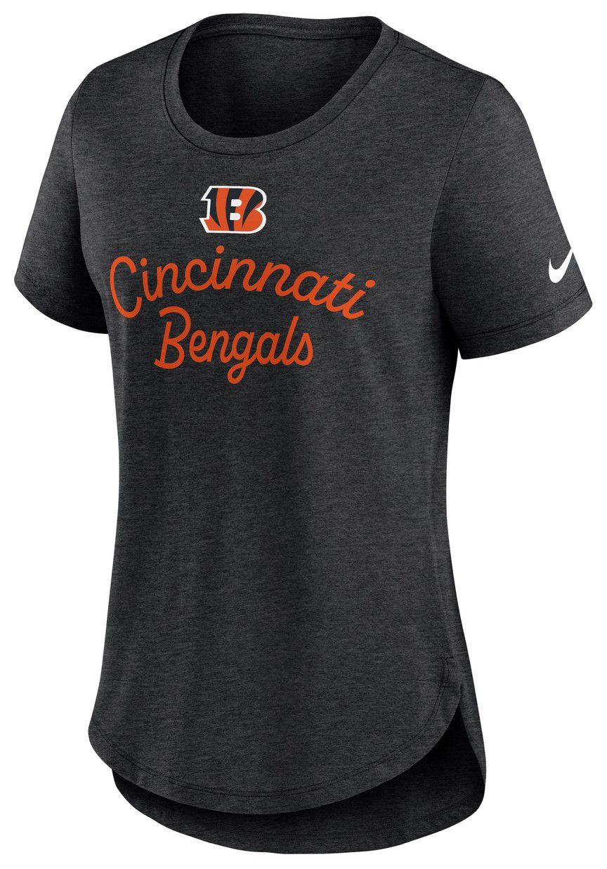 Nike Women's Cincinnati Bengals Black Heather Triblend T-Shirt product image