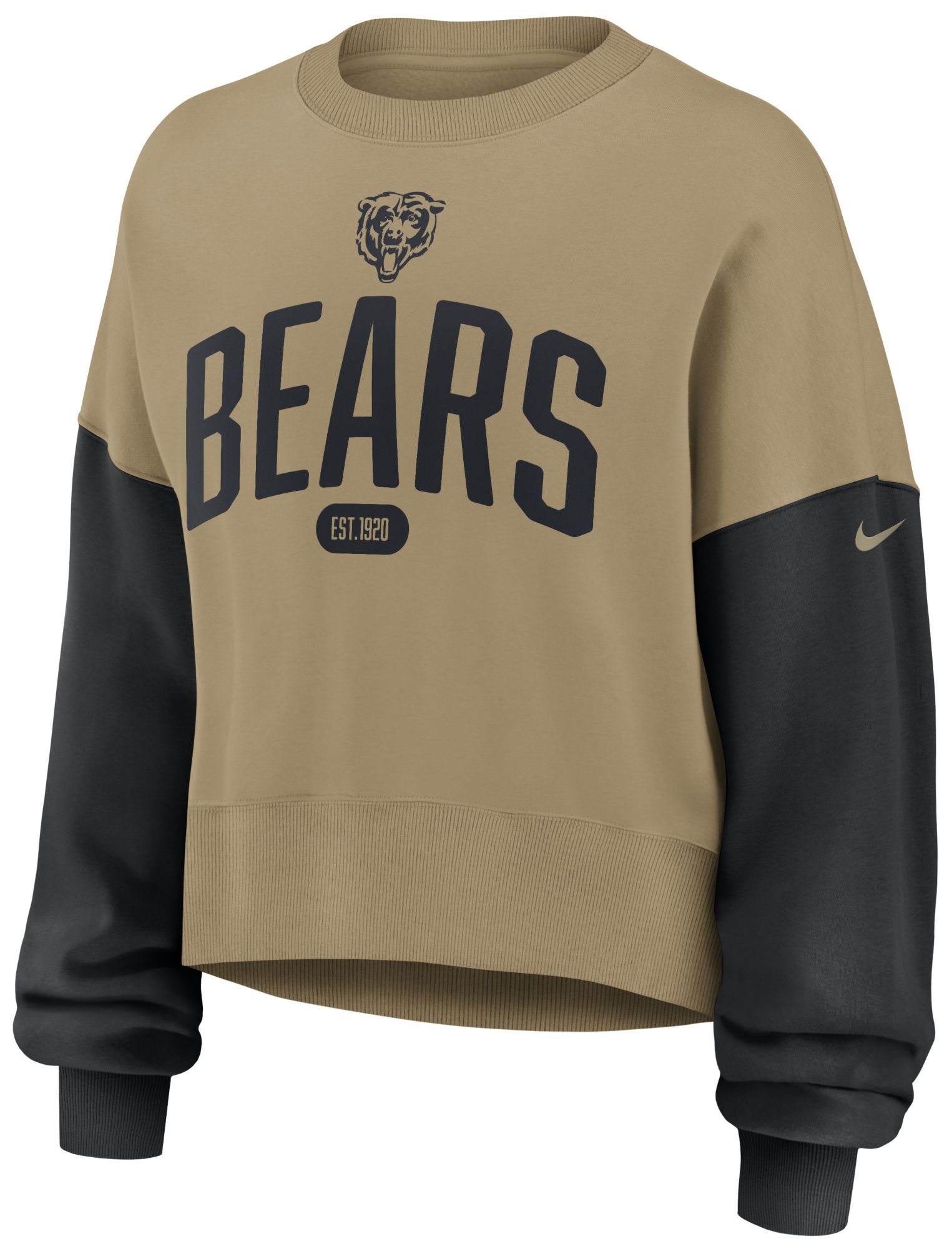 Nike Women's Chicago Bears Parachute Beige Phoenix Rewind Crew Pullover Sweatshirt product image