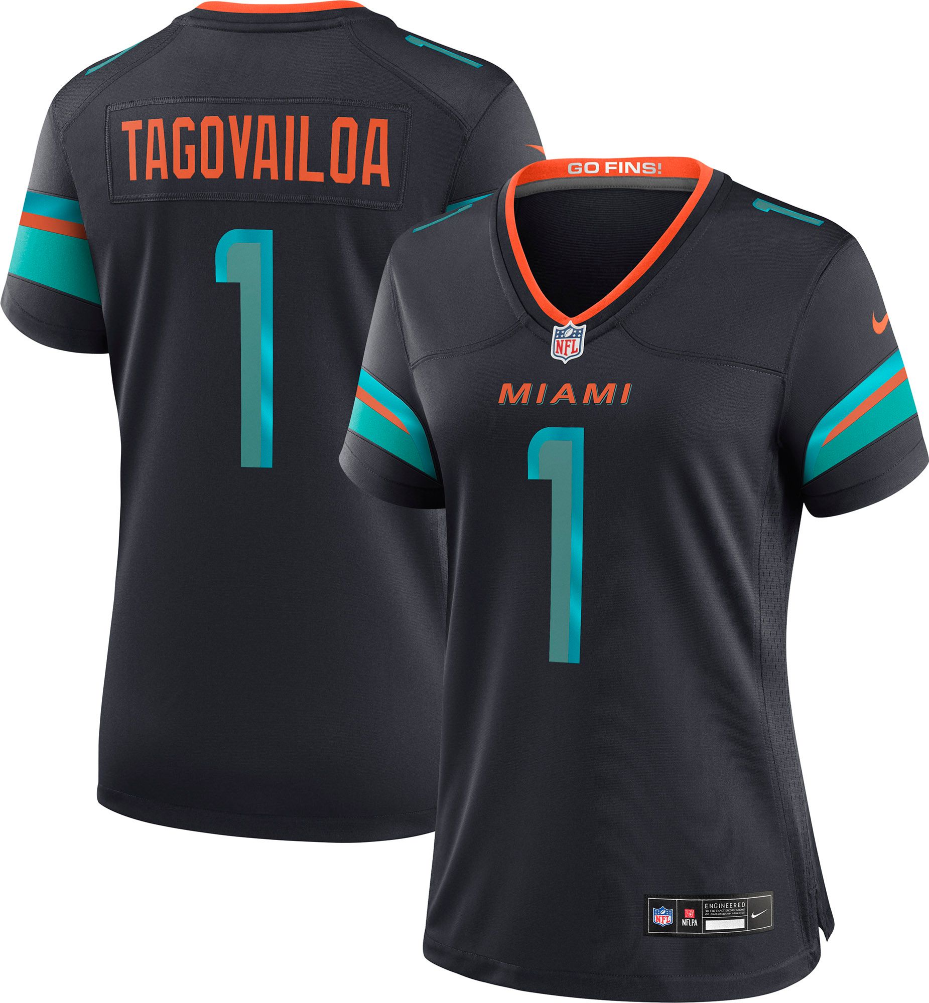 Nike Women's Miami Dolphins Tua Tagovailoa #1 NFL Rivalries Game Jersey product image