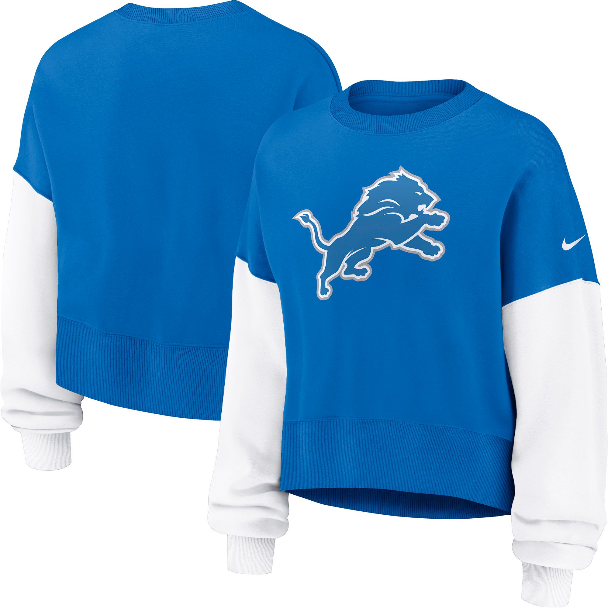 Nike Women's Detroit Lions Blue Spark Phoenix Logo Crew Pullover Sweatshirt product image