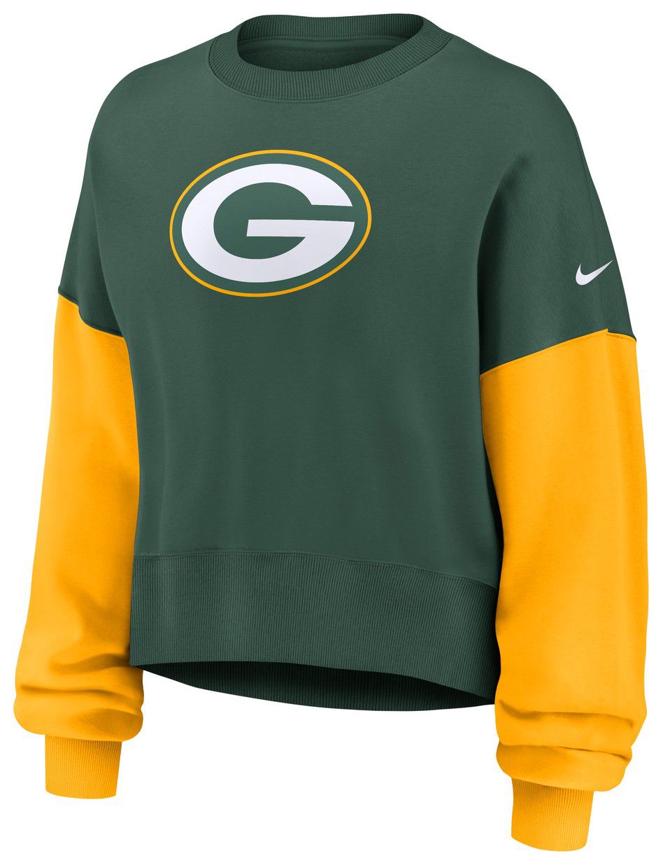 Nike Women's Green Bay Packers Fir Phoenix Logo Crew Pullover Sweatshirt product image