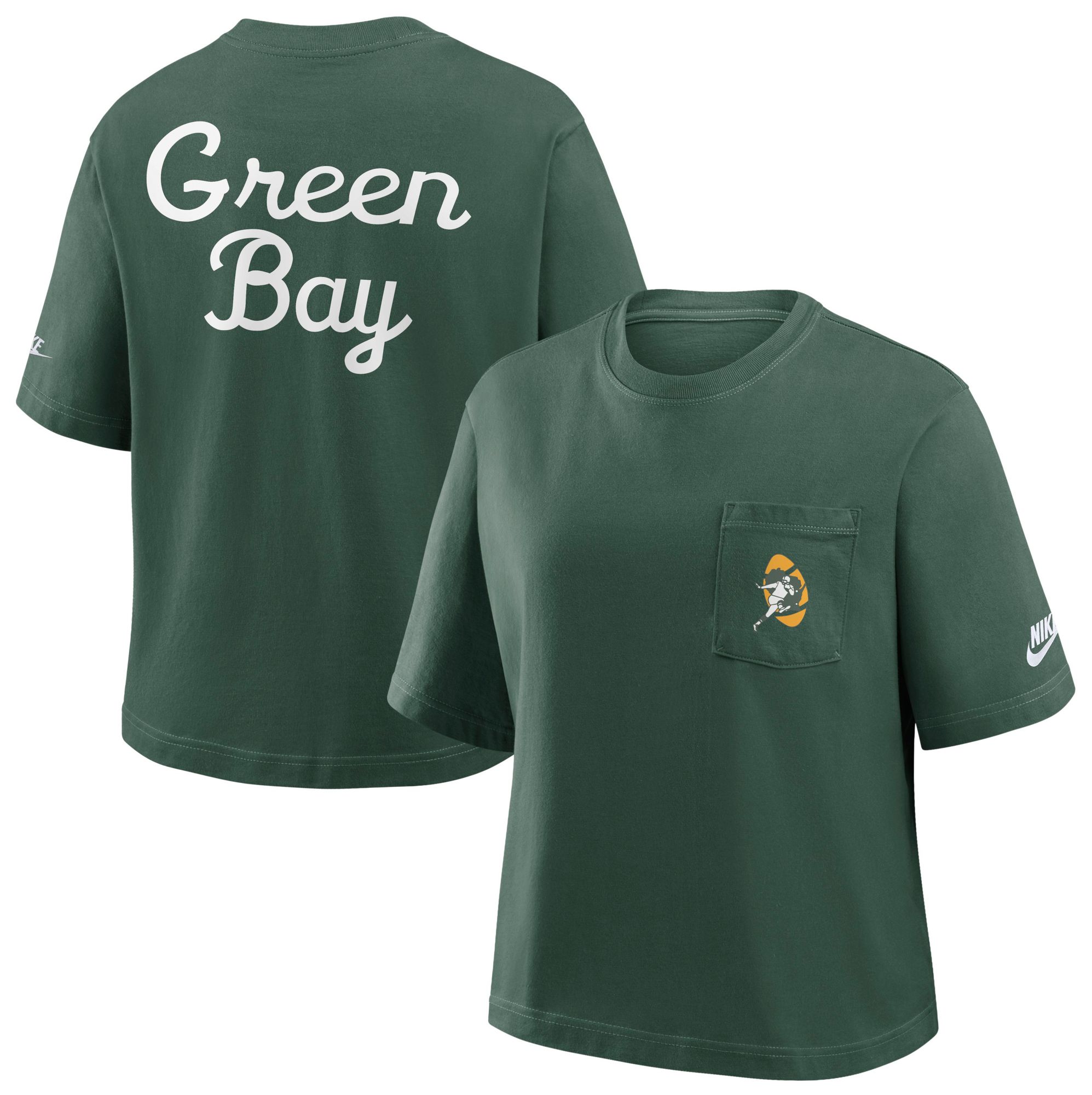 Nike Women's Green Bay Packers Fir Rewind Pocket T-Shirt product image