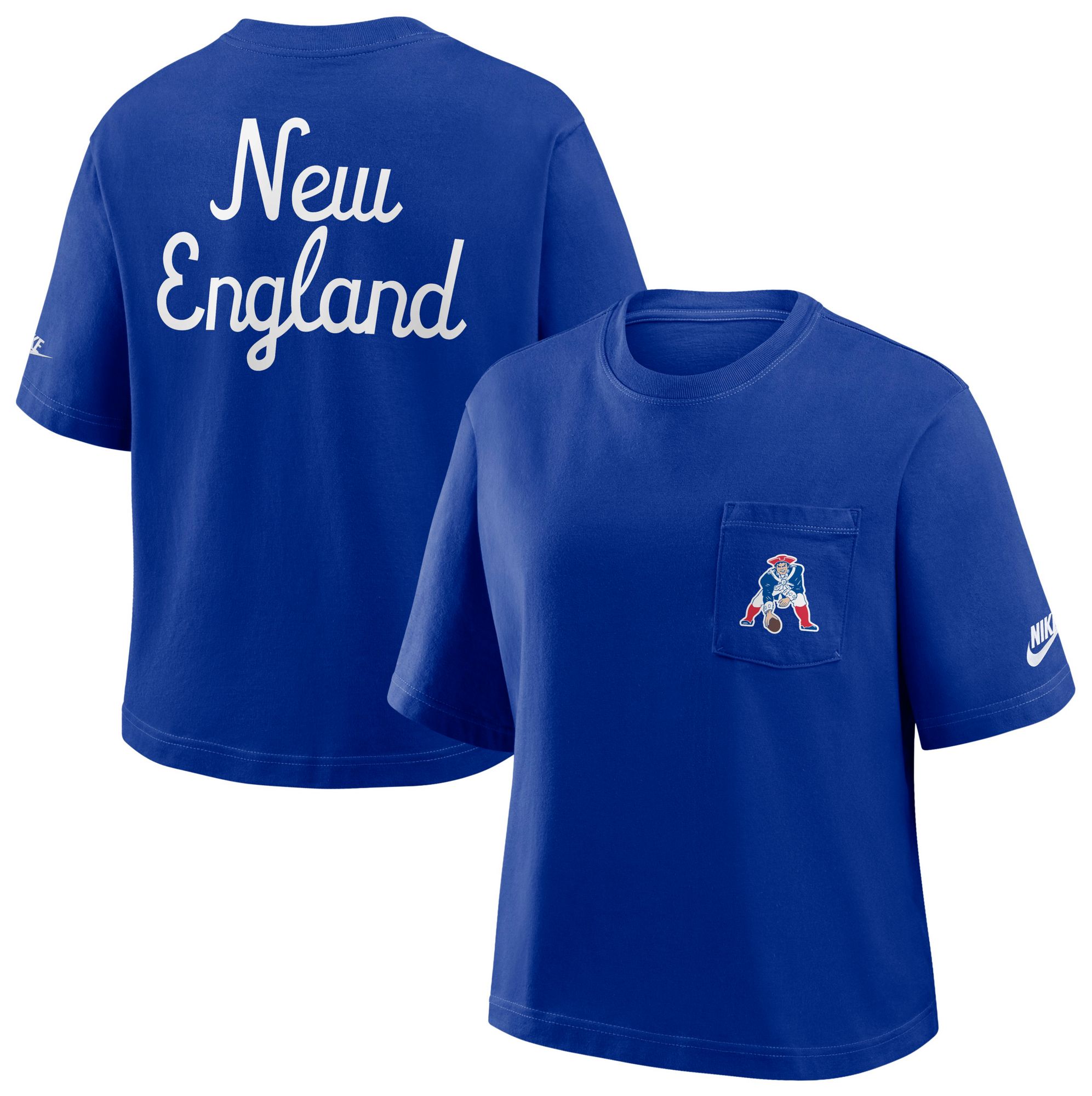 Nike Women's New England Patriots Old Royal Rewind Pocket T-Shirt product image