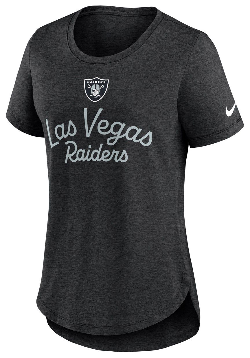 Nike Women's Las Vegas Raiders Black Heather Triblend T-Shirt product image