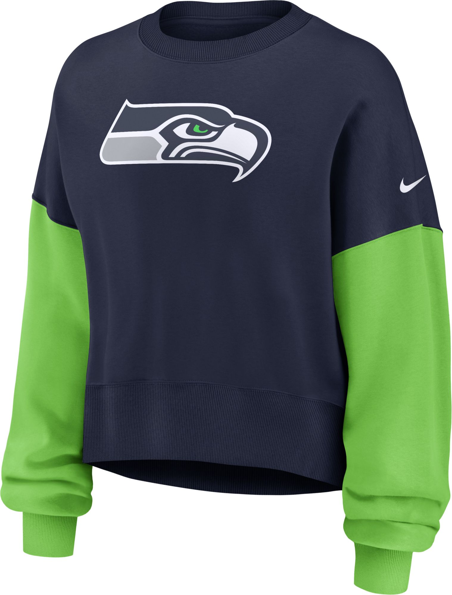 Nike Women's Seattle Seahawks College Navy Phoenix Logo Crew Pullover Sweatshirt product image