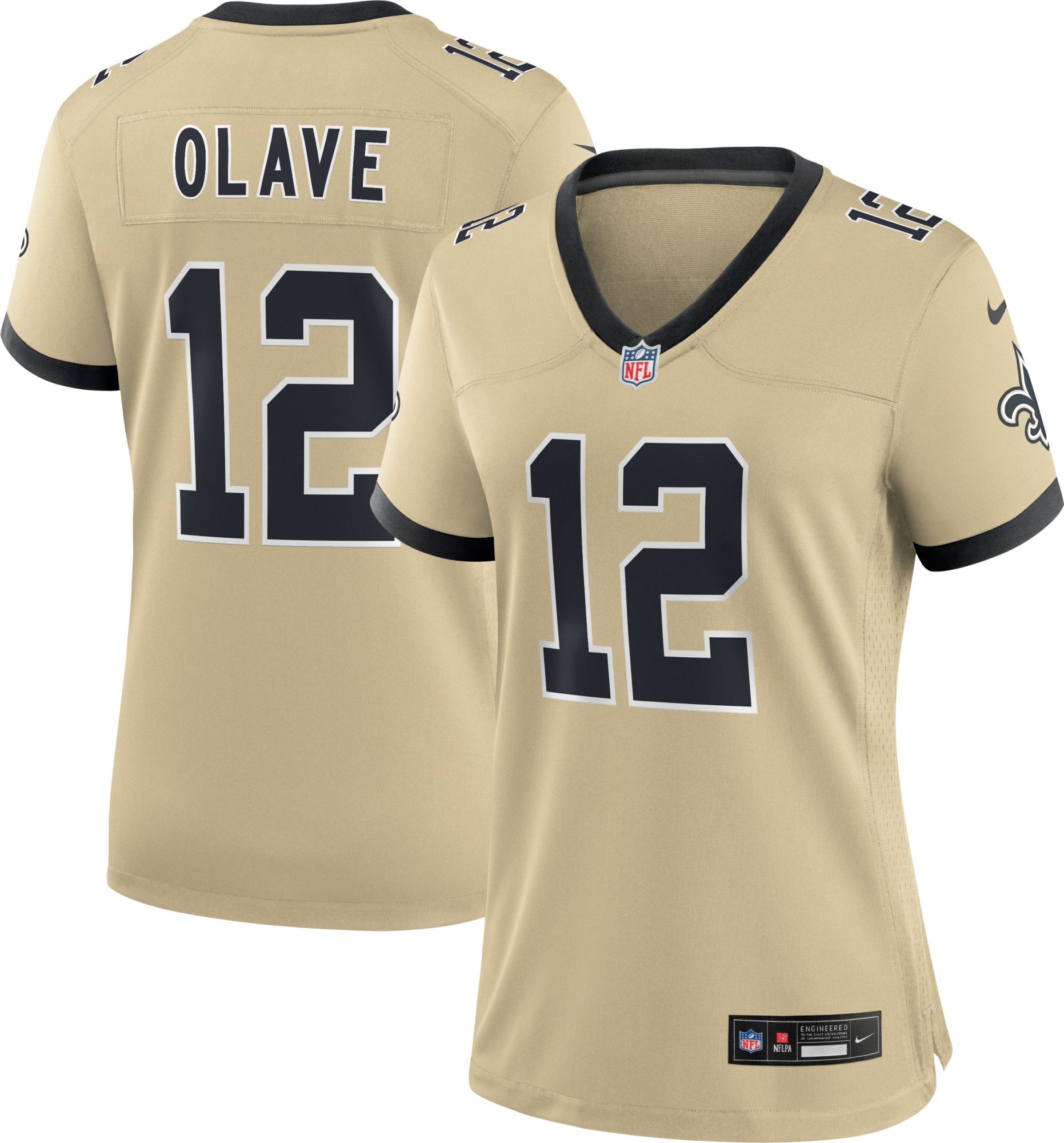 Nike Women's New Orleans Saints Chris Olave #12 Team Gold Game Alternate Jersey product image