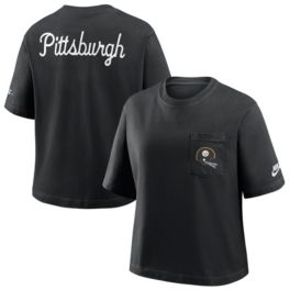 売れ筋商品|||ナイキ Tシャツ トップス レディース Men's Black Pittsburgh Steelers Rewind Logo Tri-Blend T-shirt Black Men's Nike Heather Charcoal Pittsburgh Steelers Rewind Logo