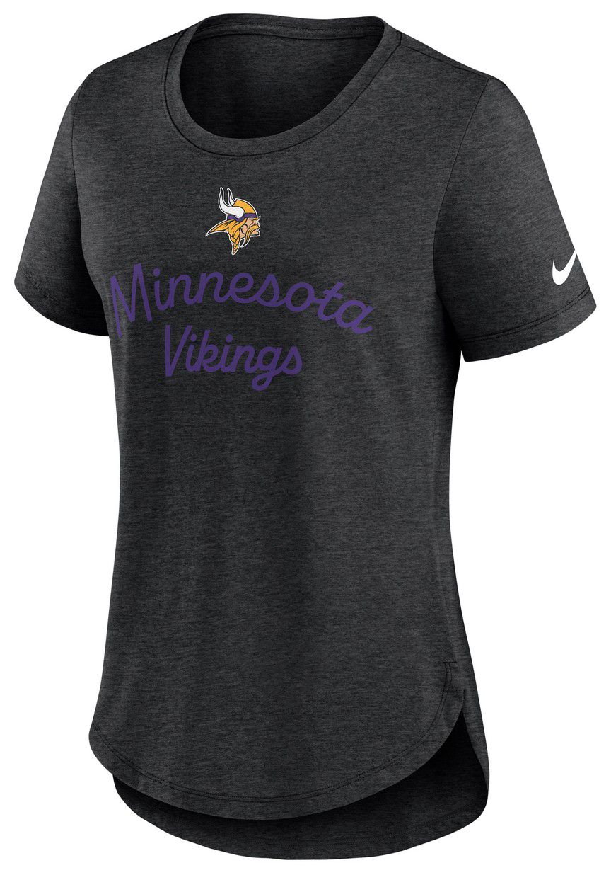 Nike Women's Minnesota Vikings Black Heather Triblend T-Shirt product image