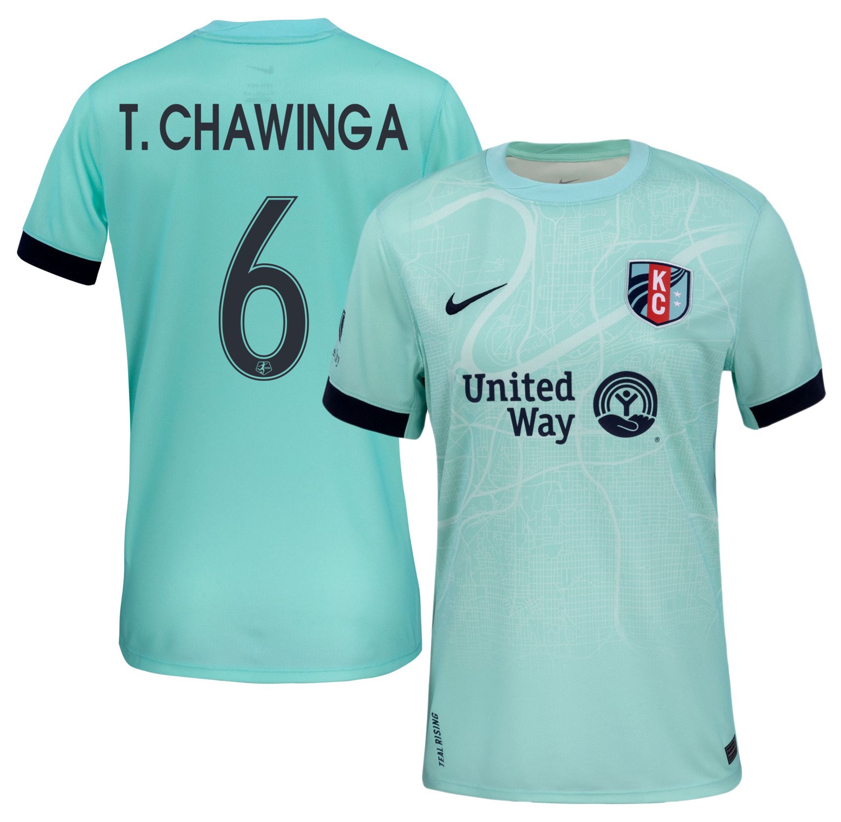 Nike Women's Kansas City Current Temwa Chawinga #6 Light Blue Away Replica Jersey product image