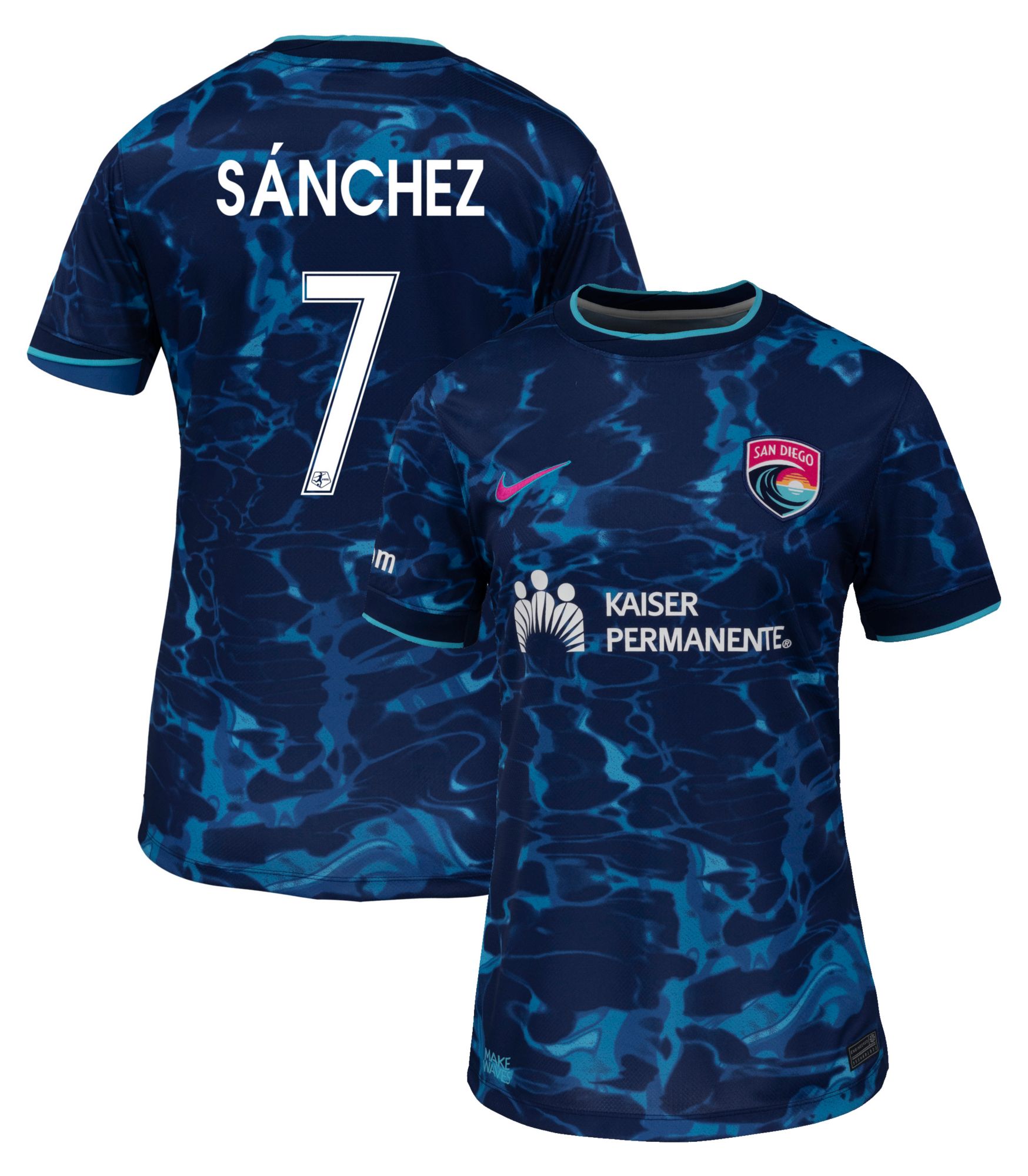 Nike Women's San Diego Wave Maria Sanchez #7 Blue Away Replica Jersey product image
