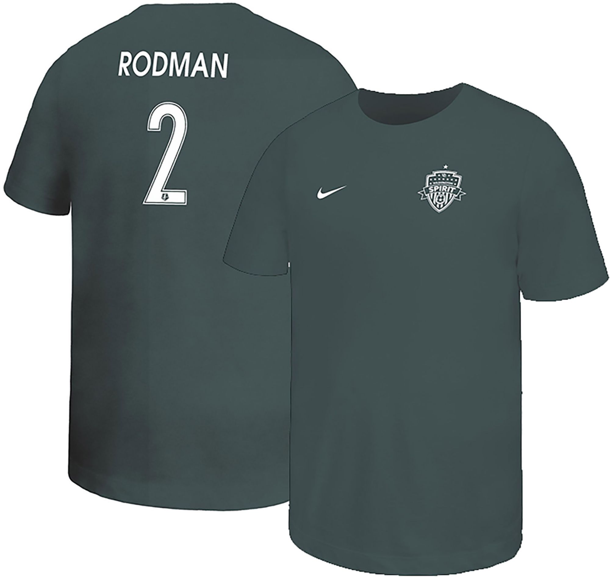 Nike Women's Washington Spirit 2025 Trinity Rodman #2 Black T-Shirt product image