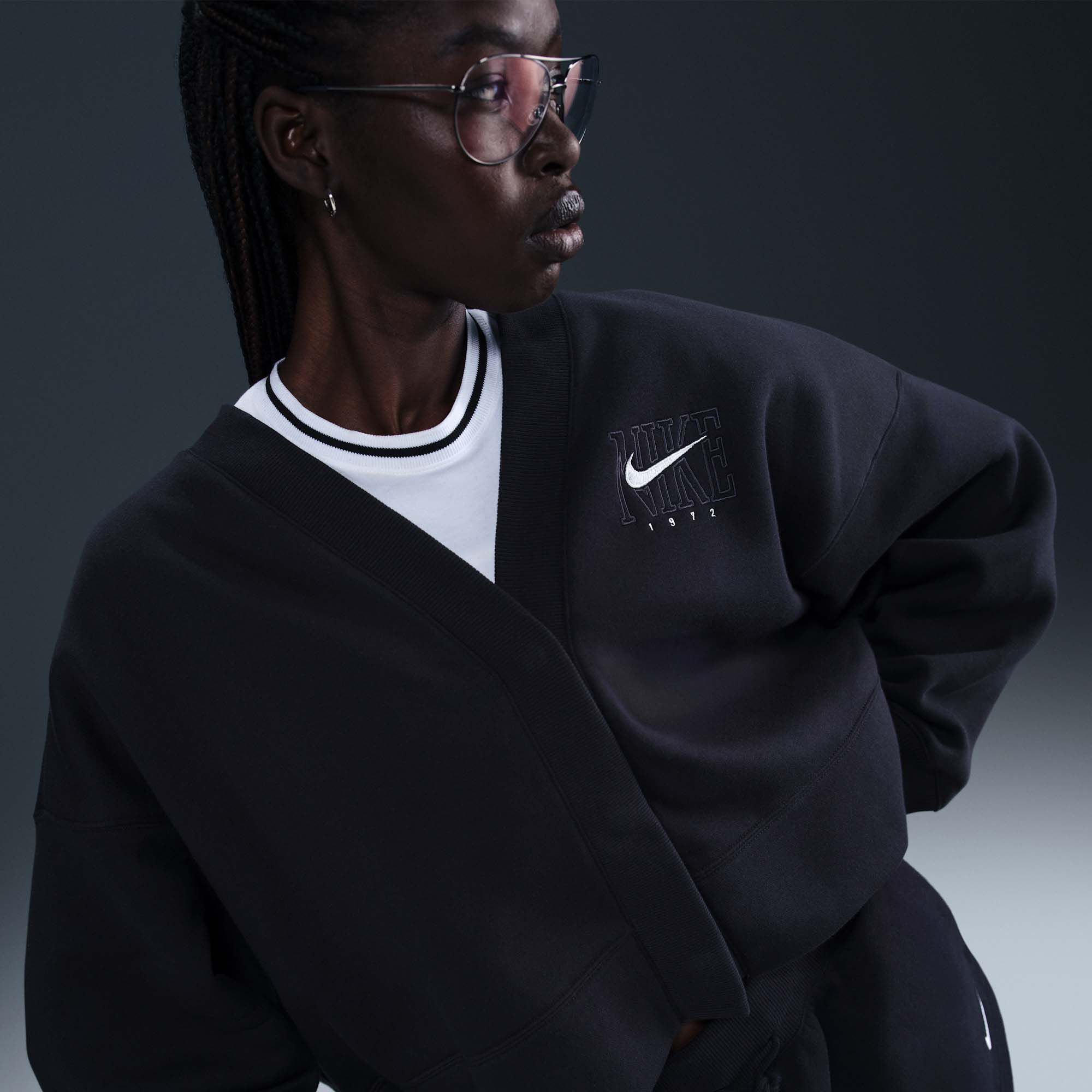 Nike Women's Sportswear Phoenix Fleece Over-Oversized Graphic Cardigan product image