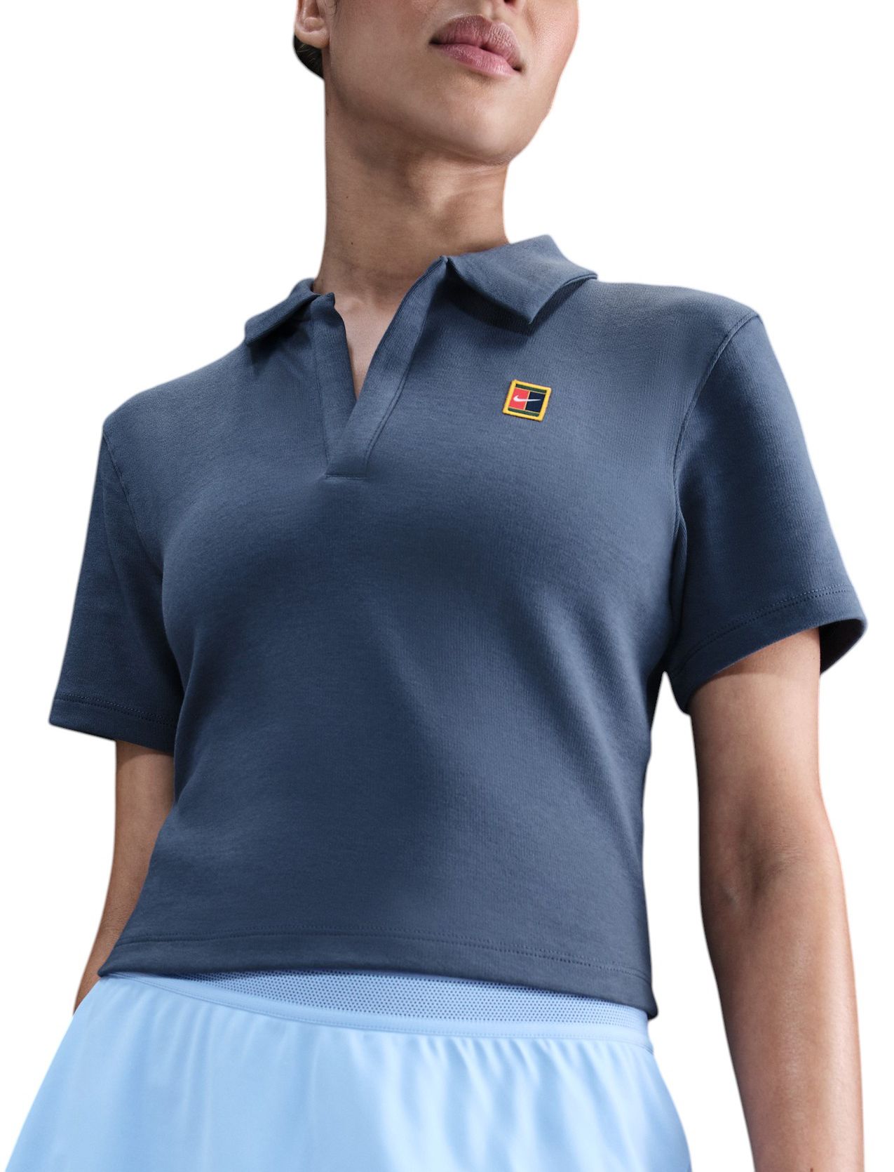 Nike Women's NikeCourt Heritage Short Sleeve Cropped Tennis Polo product image