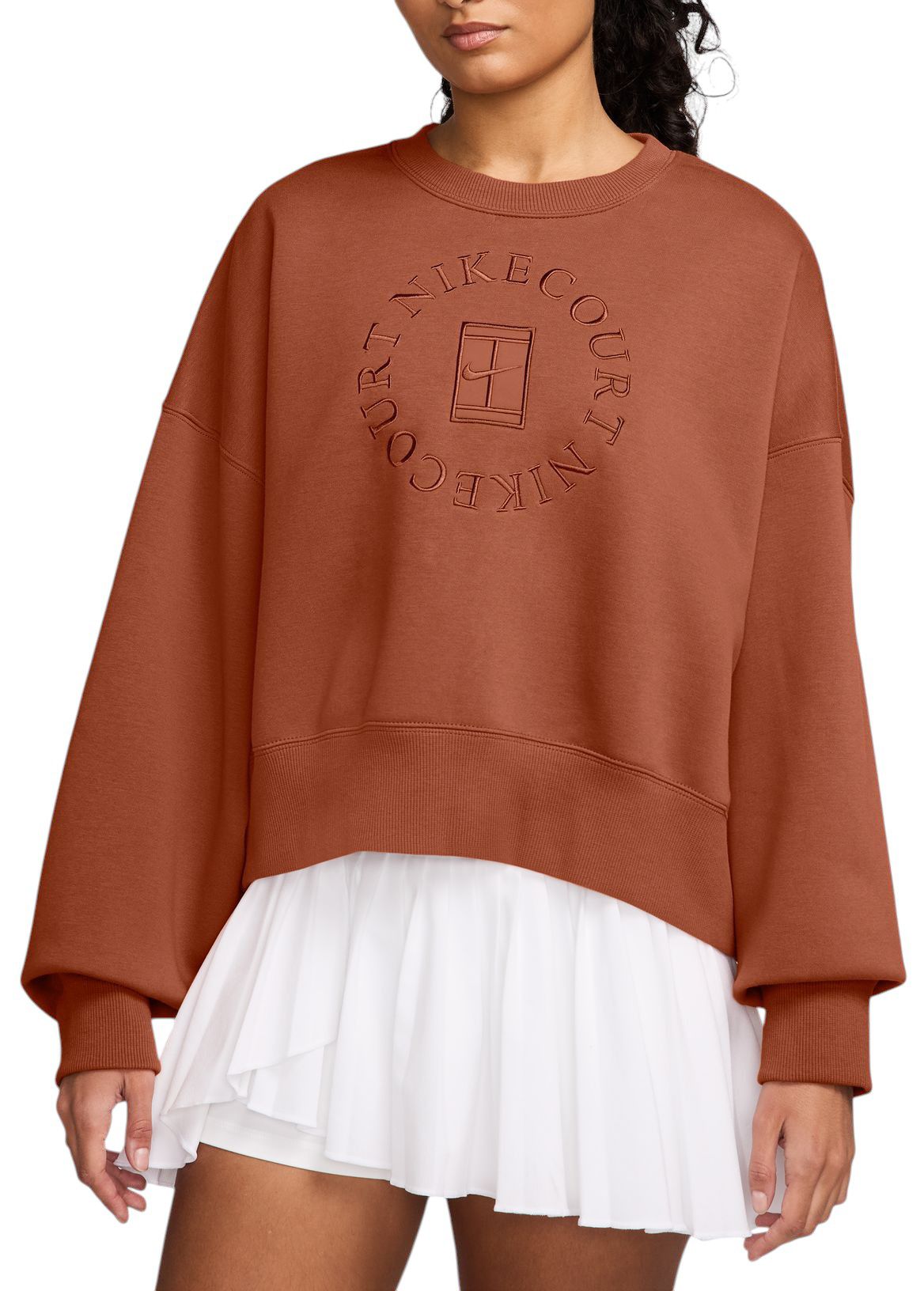 Nike Women's NikeCourt Heritage Phoenix Fleece Over-Oversized Golf Crewneck product image