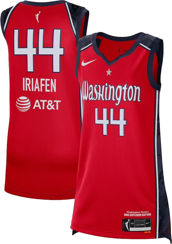 Nike Adult Washington Mystics Kiki Iriafen #44 Red Replica Explorer Jersey product image