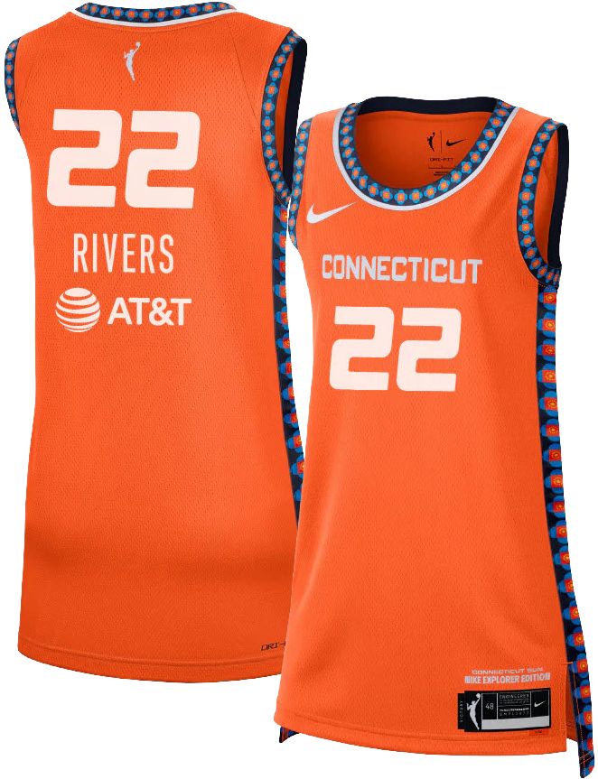 Nike Adult Connecticut Sun Saniya Rivers #22 Orange Replica Jersey product image