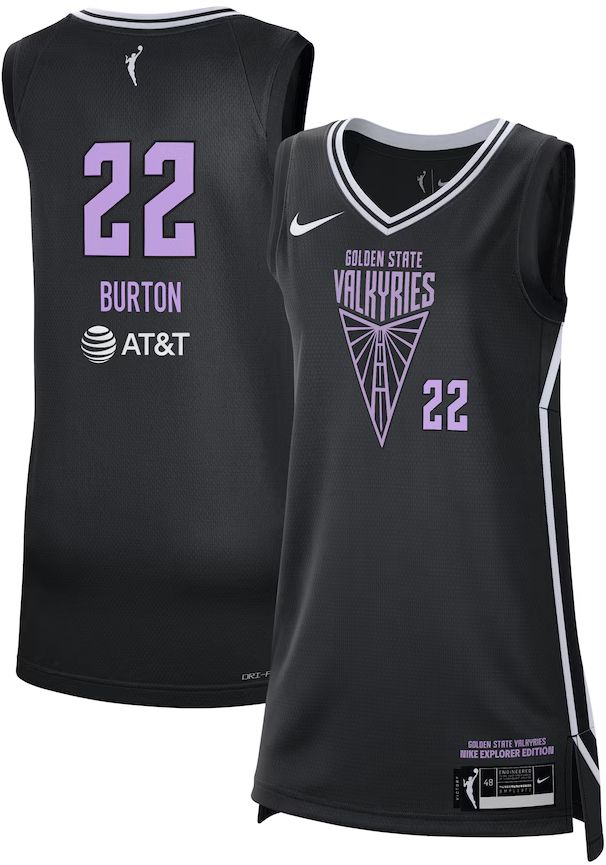 Nike Women's Golden State Valkyries Veronica Burton #22 Black Explorer Jersey product image