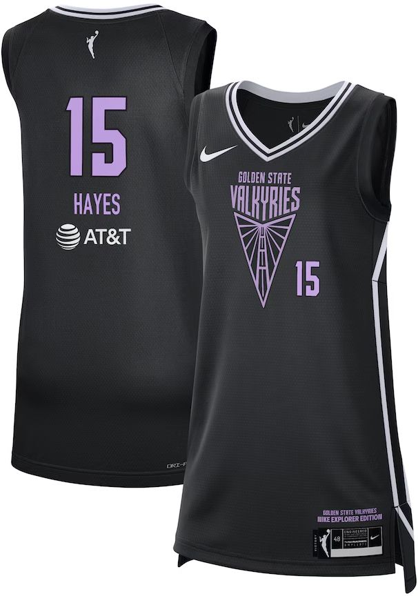 Nike Women's Golden State Valkyries Tiffany Hayes #15 Black Explorer Jersey product image