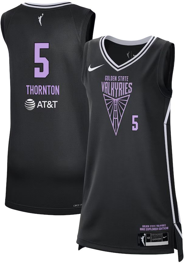 Nike Women's Golden State Valkyries Kayla Thornton #5 Black Explorer Jersey product image