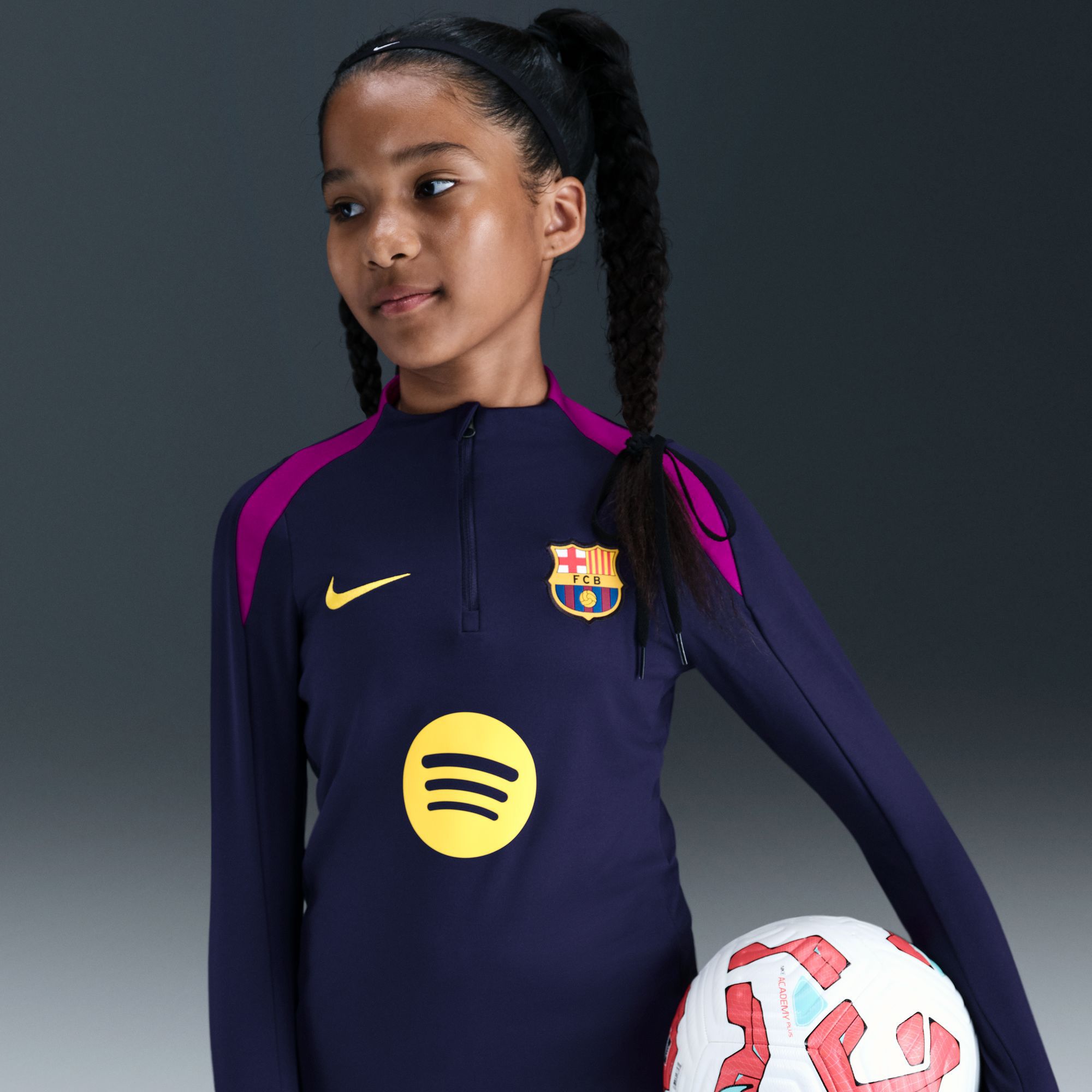 Nike Youth Barcelona 2025 Purple Home Full-Zip Training Jacket product image
