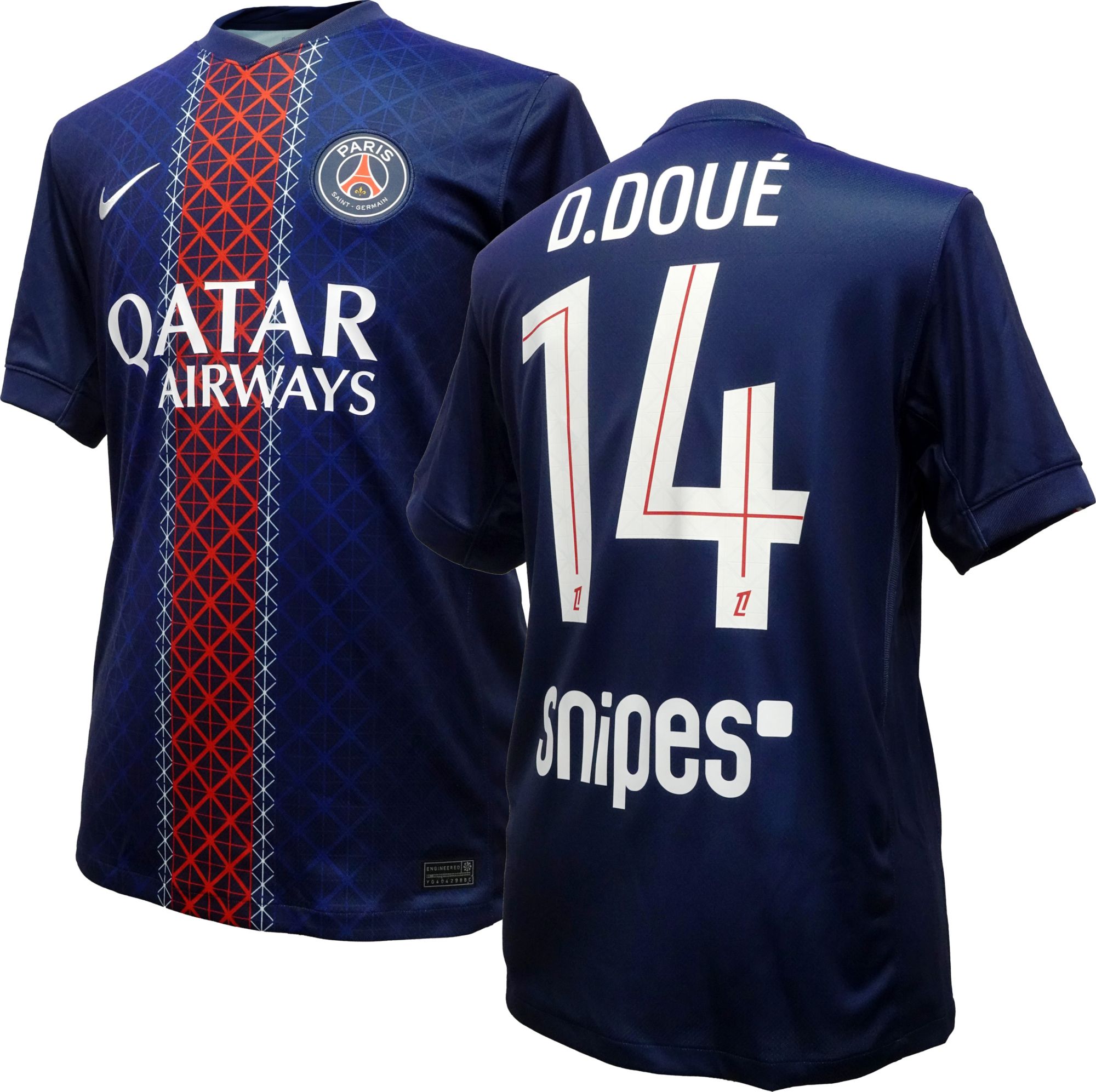 Nike Youth Paris Saint-Germain Désiré Doué #14 2025-26 Home Replica Jersey product image