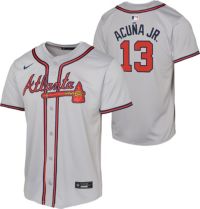 Nike Youth Atlanta Braves Ronald Acuna Jr. #13 Grey Limited
