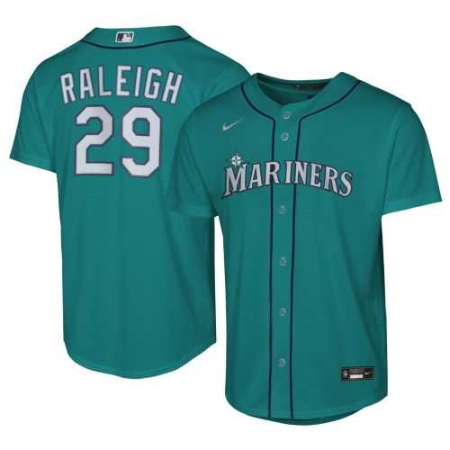 兵庫選抜バレーHYOGO JUNIOR OLYMPIC CUPTシャツ Nike Youth Seattle Mariners Navy Cal Raleigh #29 Baseline Road
