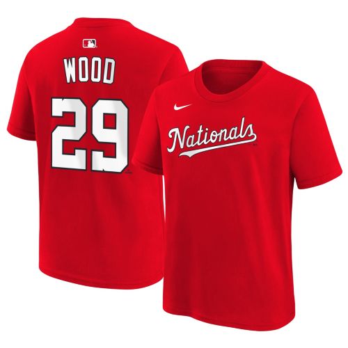 Nike Youth Washington Nationals CJ Abrams #5 Red Home T-Shirt