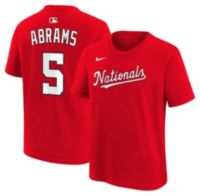 Nike Youth Washington Nationals CJ Abrams #5 Red Home T-Shirt