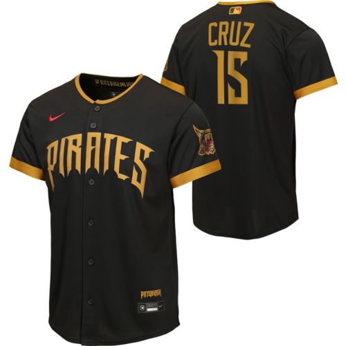 Nike Youth Pittsburgh Pirates Oneil Cruz #15 Black Alternate Cool